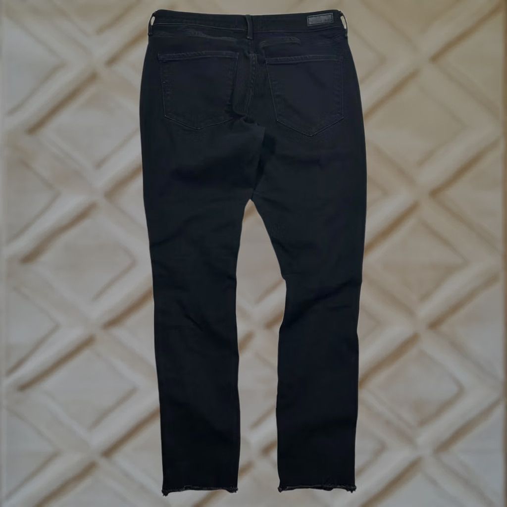 Abercrombie & Fitch Abercrombie & Fitch Black Skinny Jeans Womens 6 Distressed Ripped Raw Hem Jeans Size 28" / US 6 / IT 42 - 1 Thumbnail
