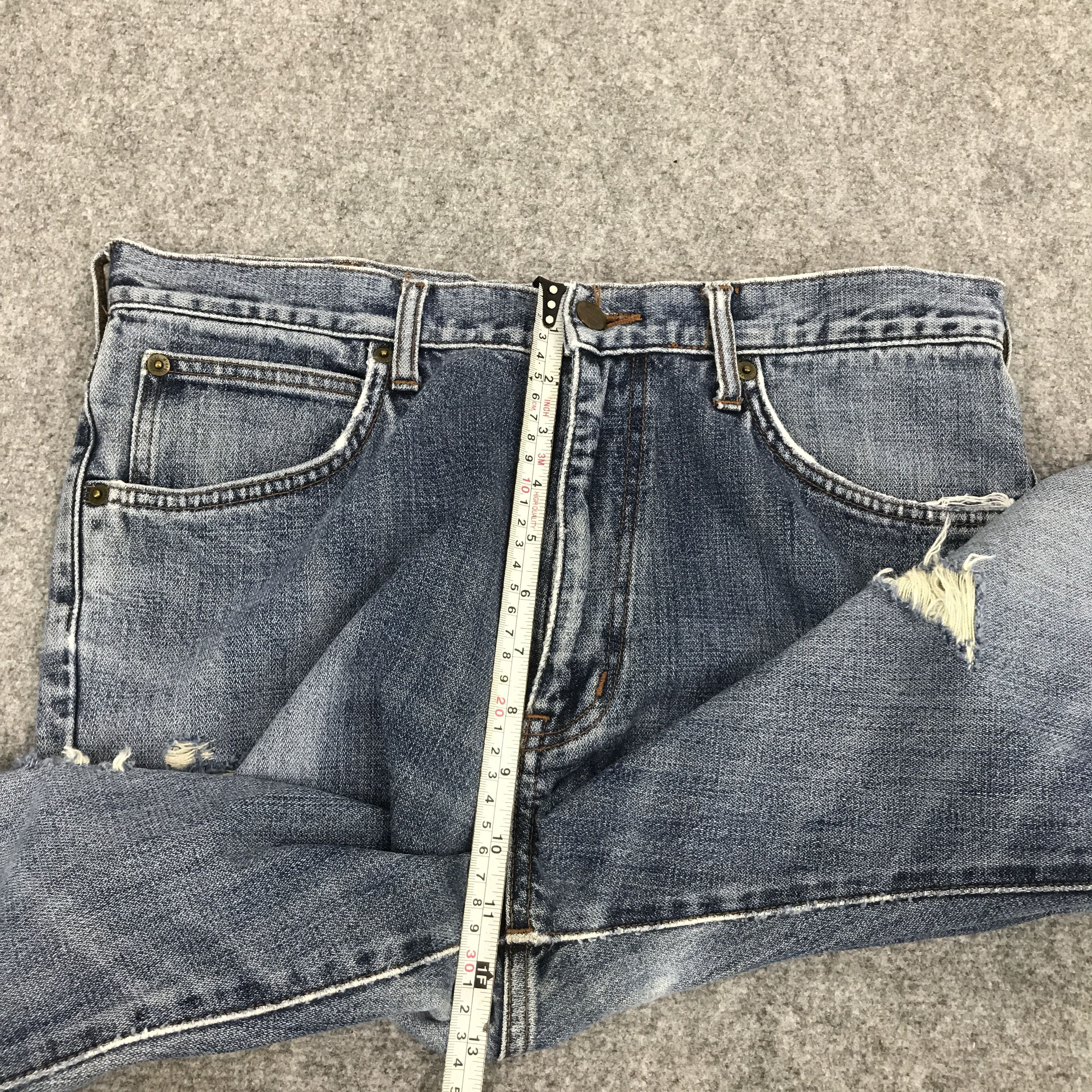 Japanese Brand × Wrangler FLARE WRANGLER DENIM BOOTCUT DISTRESSED JENAS PANTS Size US 33 - 10 Thumbnail