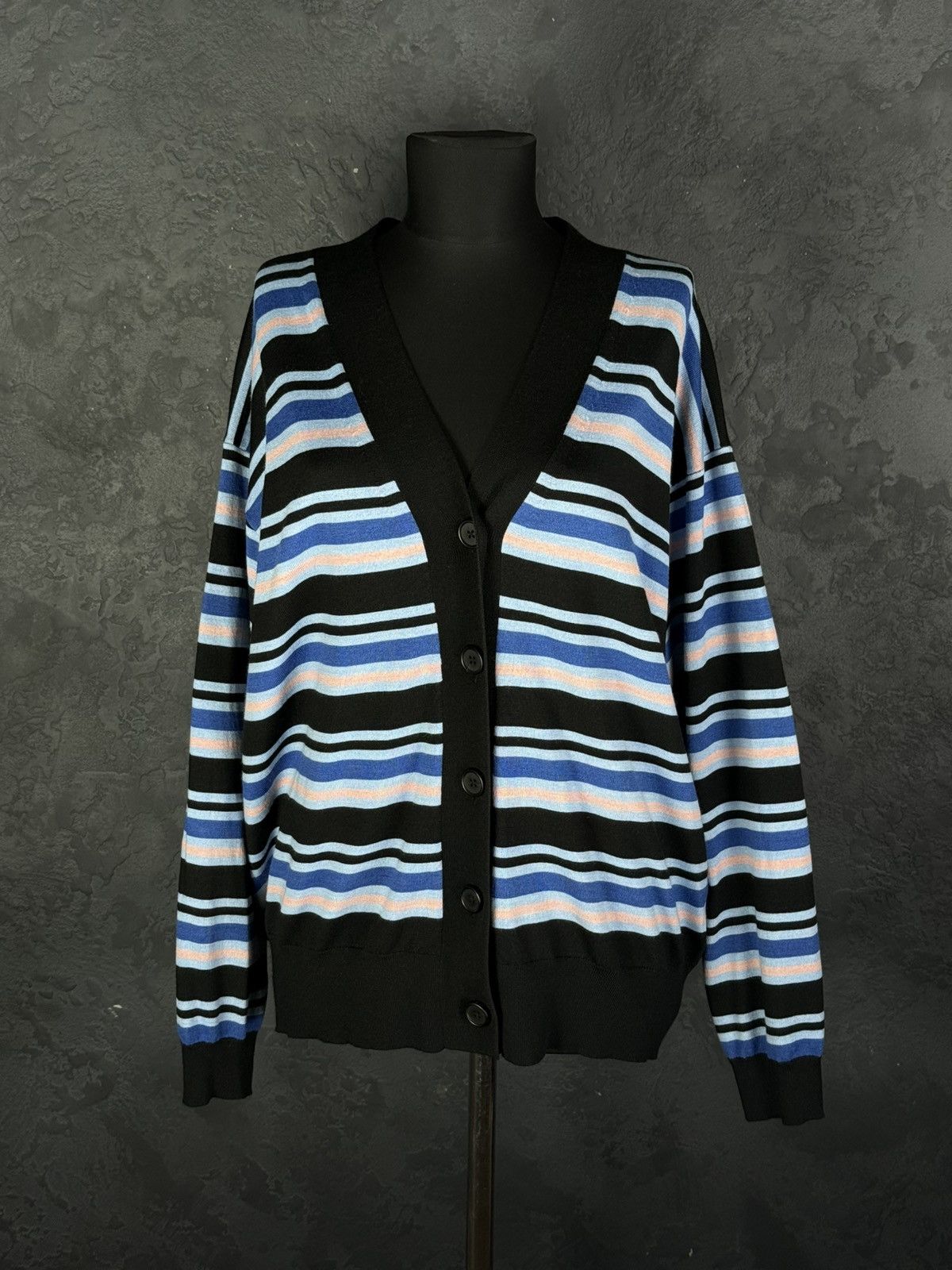 Marni × Uniqlo MARNI X Uniqlo Wool Striped Cardigan Sweater Men’s Size M Size M / US 6-8 / IT 42-44 - 5 Thumbnail