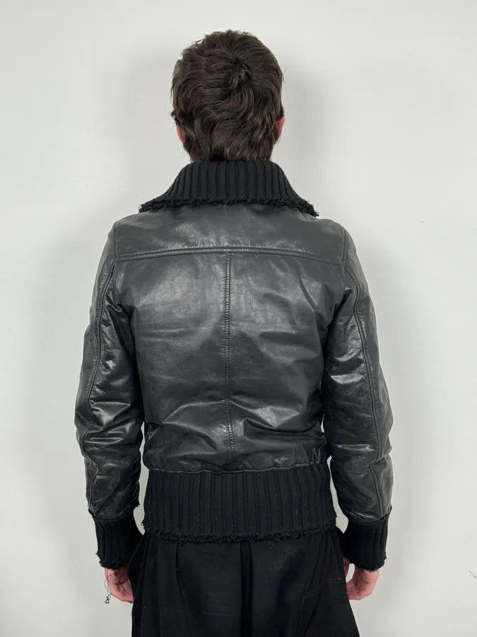 Dolce & Gabbana 2000s Dolce & Gabbana Multi-Zip Black Leather Distressed Jacket Size US M / EU 48-50 / 2 - 3 Thumbnail
