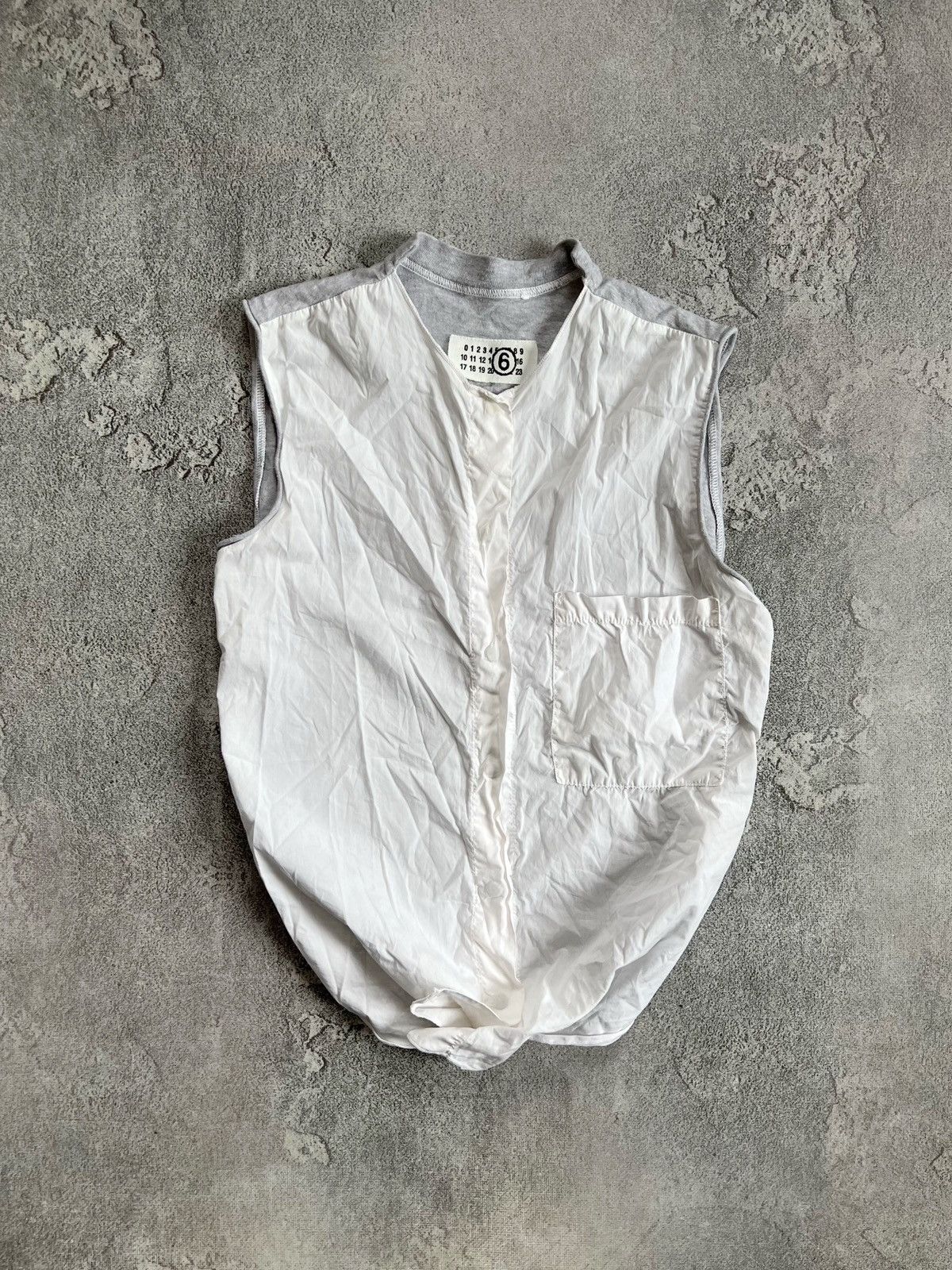 MM6 Maison Margiela Sleeveless Button Shirt Blouse 42 Vest