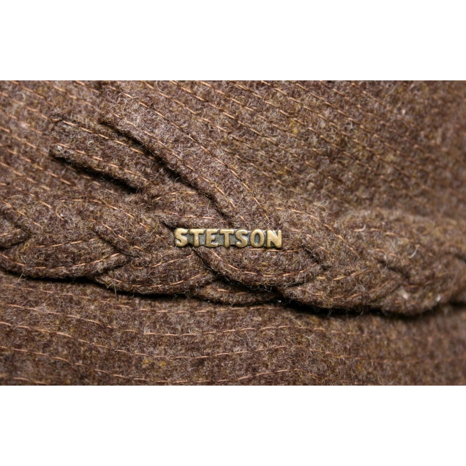 Stetson VINTAGE Stetson Fedora Hat Wool Tweed 100% Wool Brown Sz. 7 1/4 Men Adult Mens 90s Size ONE SIZE - 6 Thumbnail