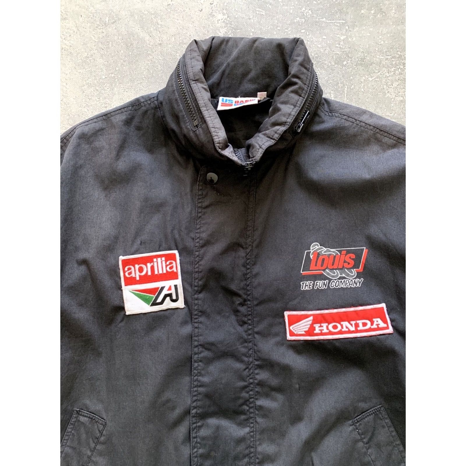 Honda VINTAGE Honda Yamaha MOTORCYCLE RACING JACKET MEN'S M Black Bomber Jacket Racing Full Zip Mens XS? Size US M / EU 48-50 / 2 - 3 Thumbnail
