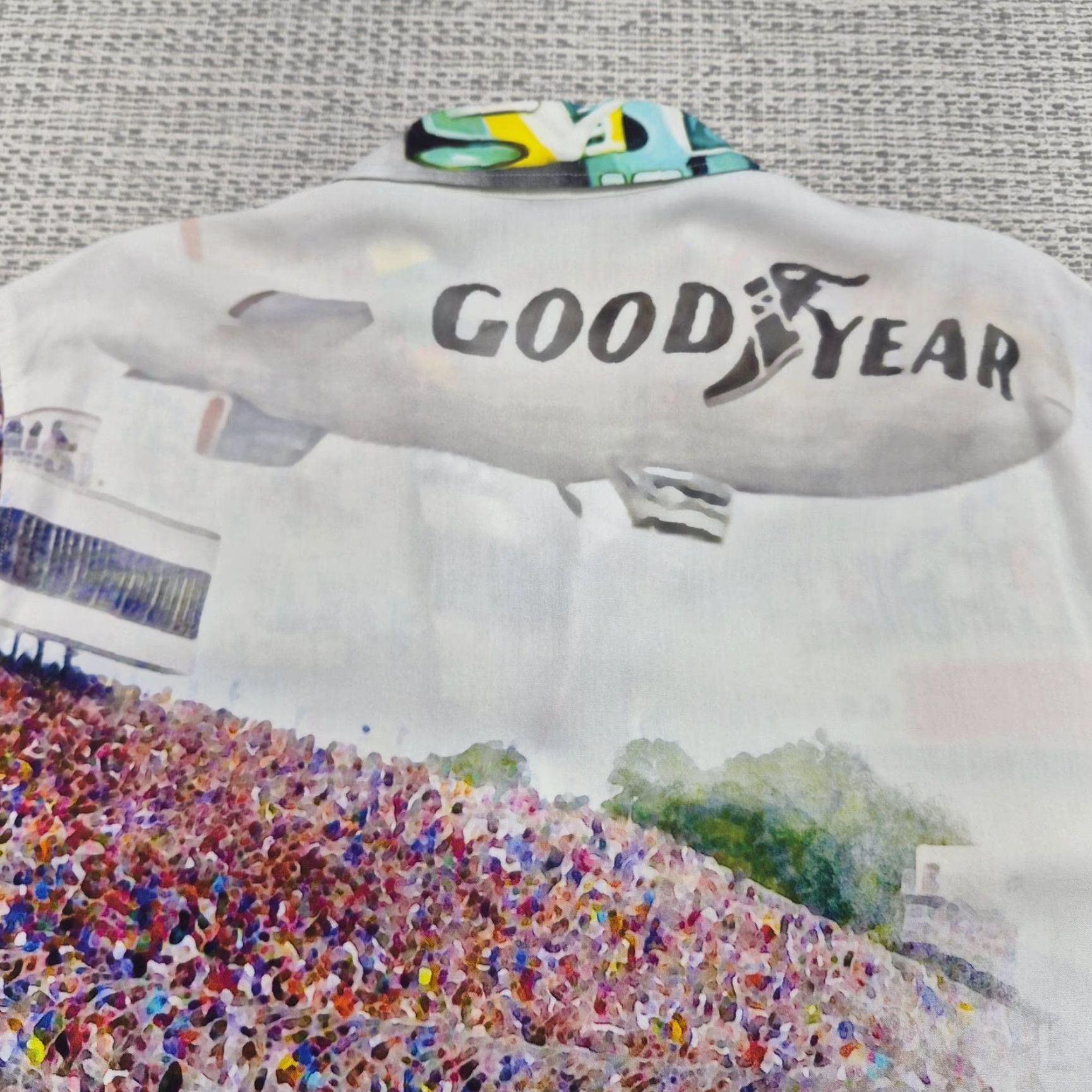 & Other Stories HUF Goodyear Button Up Shirt Mens Medium Multicolor Race Car Short Sleeve Casual Shirt Size US M / EU 48-50 / 2 - 7 Thumbnail