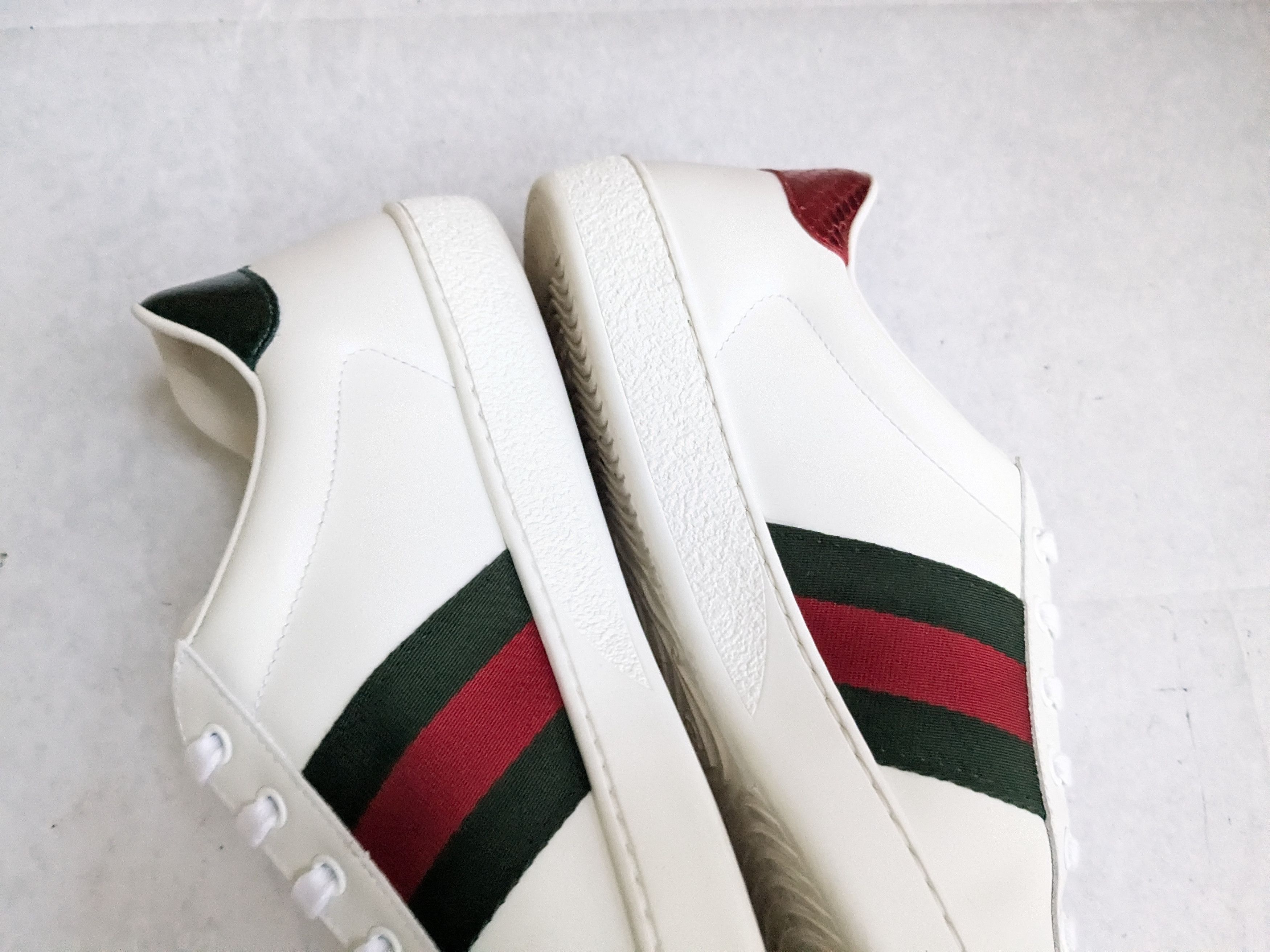 Gucci Gucci Ace Sneakers Snake 12.5 White Leather Low Tops Size US 12.5 / EU 45-46 - 13 Thumbnail