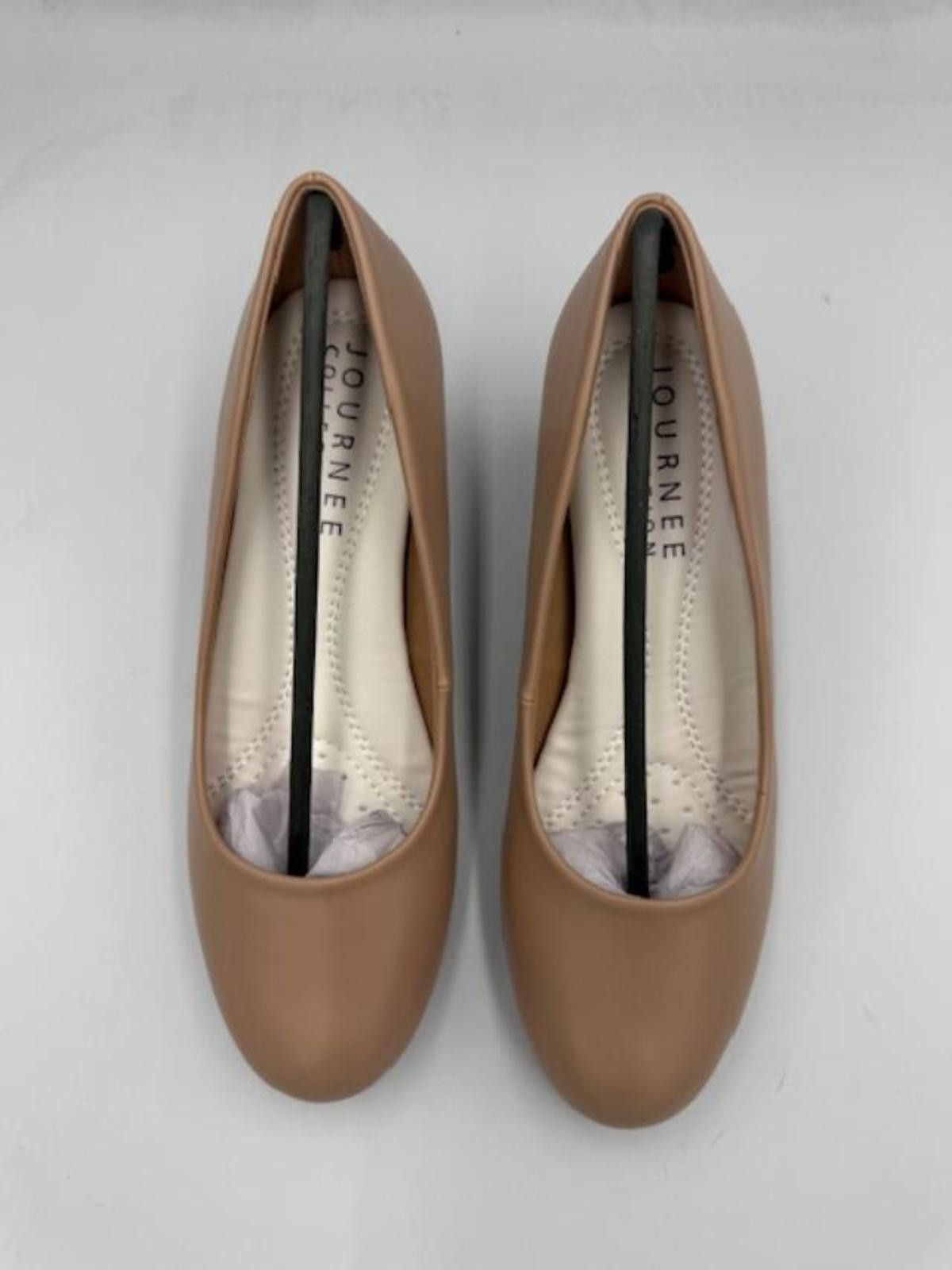 Other Journee Collection Nude Women's low pump block Heel Size 7 Size US 7 / IT 37 - 4 Thumbnail