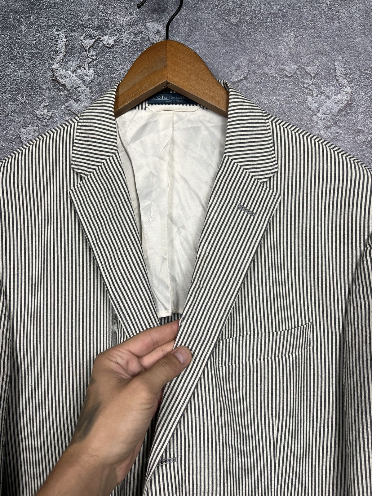 Polo Ralph Lauren Nwt Vintage Polo Ralph Lauren Ribber Blazer Size 44R Size 44R - 7 Thumbnail