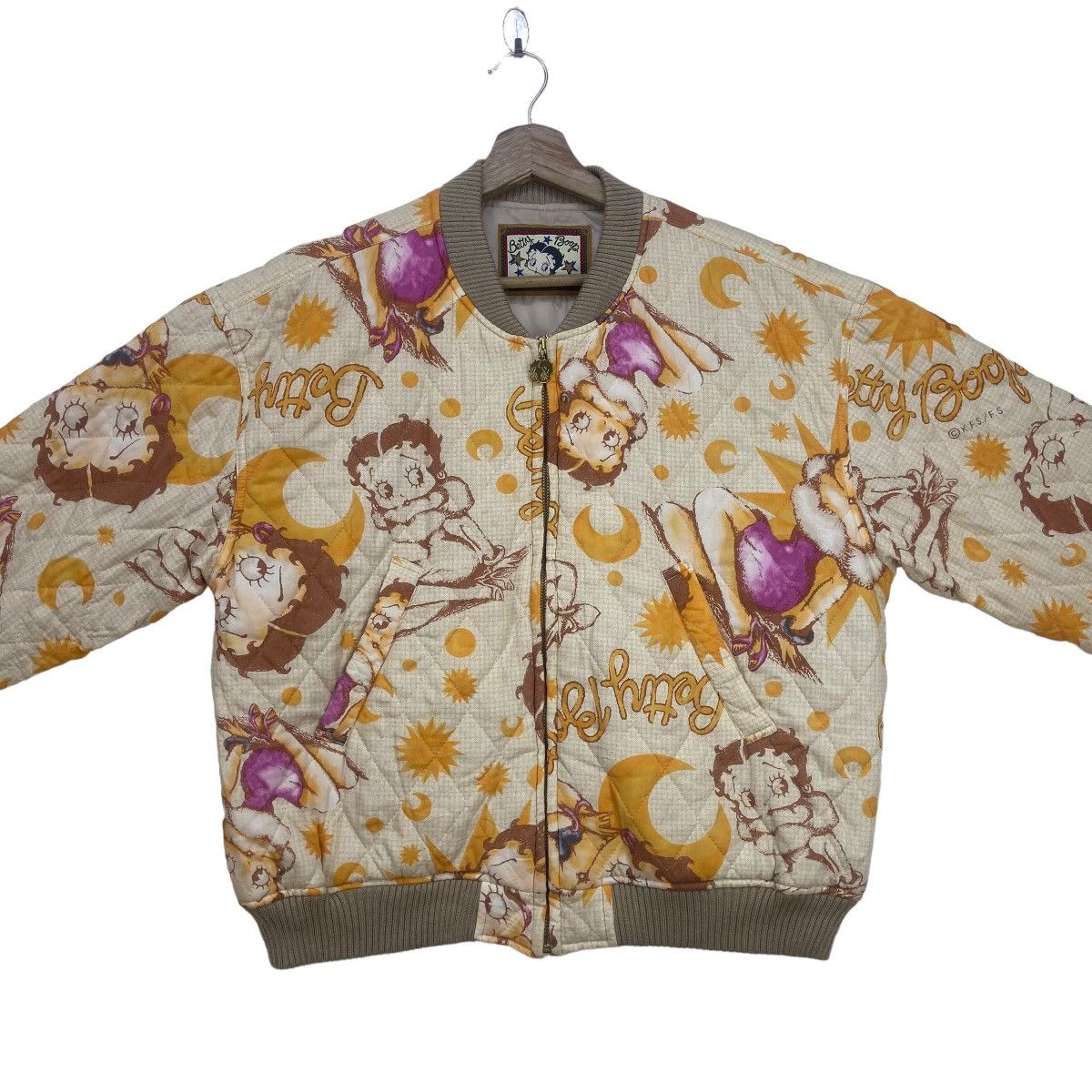 Cartoon Network Vintage Betty Boop Full Print Quilted Bomber Style Jacket Size L / US 10 / IT 46 - 8 Thumbnail