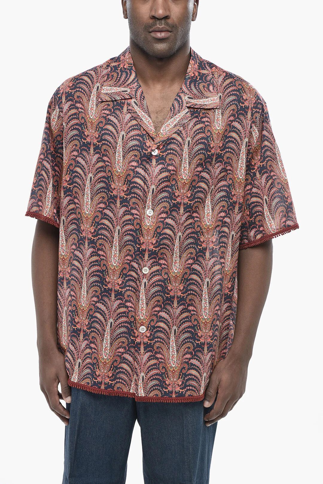 Valentino og1mm0426 Cotton Shirt in Multicolor Size US L / EU 52-54 / 3 - 1 Thumbnail