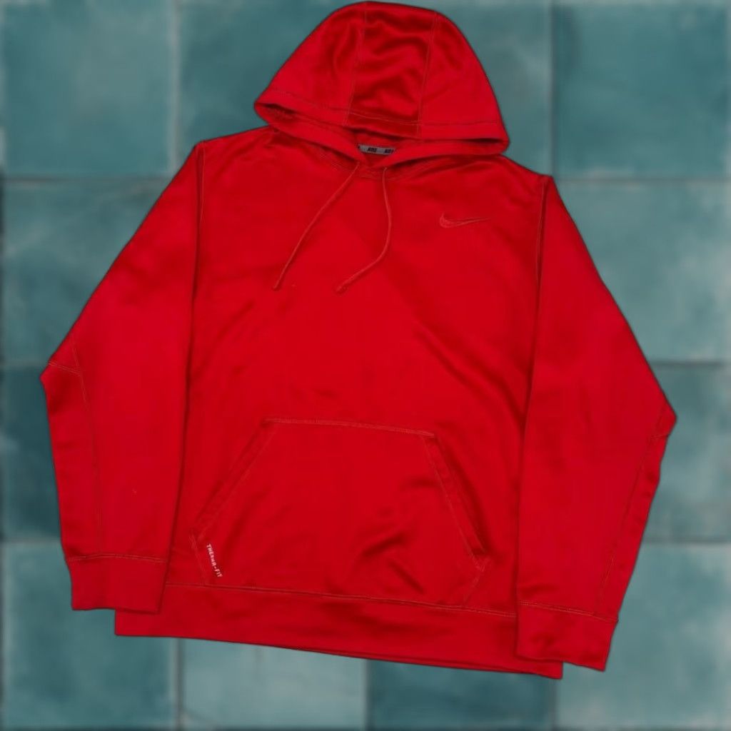 Nike Nike Therma Fit KO Performance 2.0 Red Mens L Pullover Hoodie EUC Mini Swoosh Kangaroo Pocket Sweatshirt Size US L / EU 52-54 / 3 - 1 Thumbnail