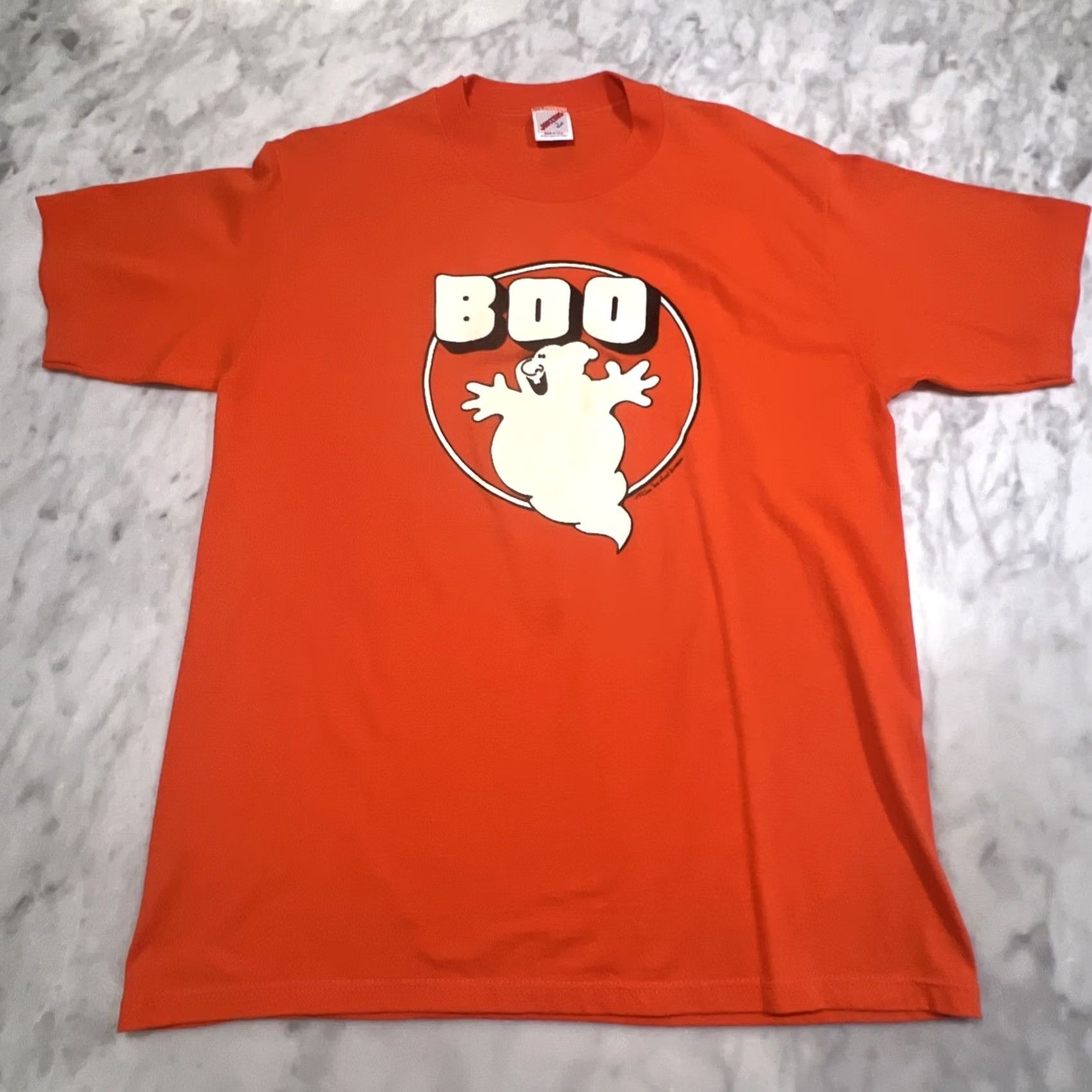 Vintage VINTAGE Boo Ghost Halloween Orange Shirt Jerseez USA L Halloween Ghosts Graphic Tee Mens Size US L / EU 52-54 / 3 - 3 Thumbnail