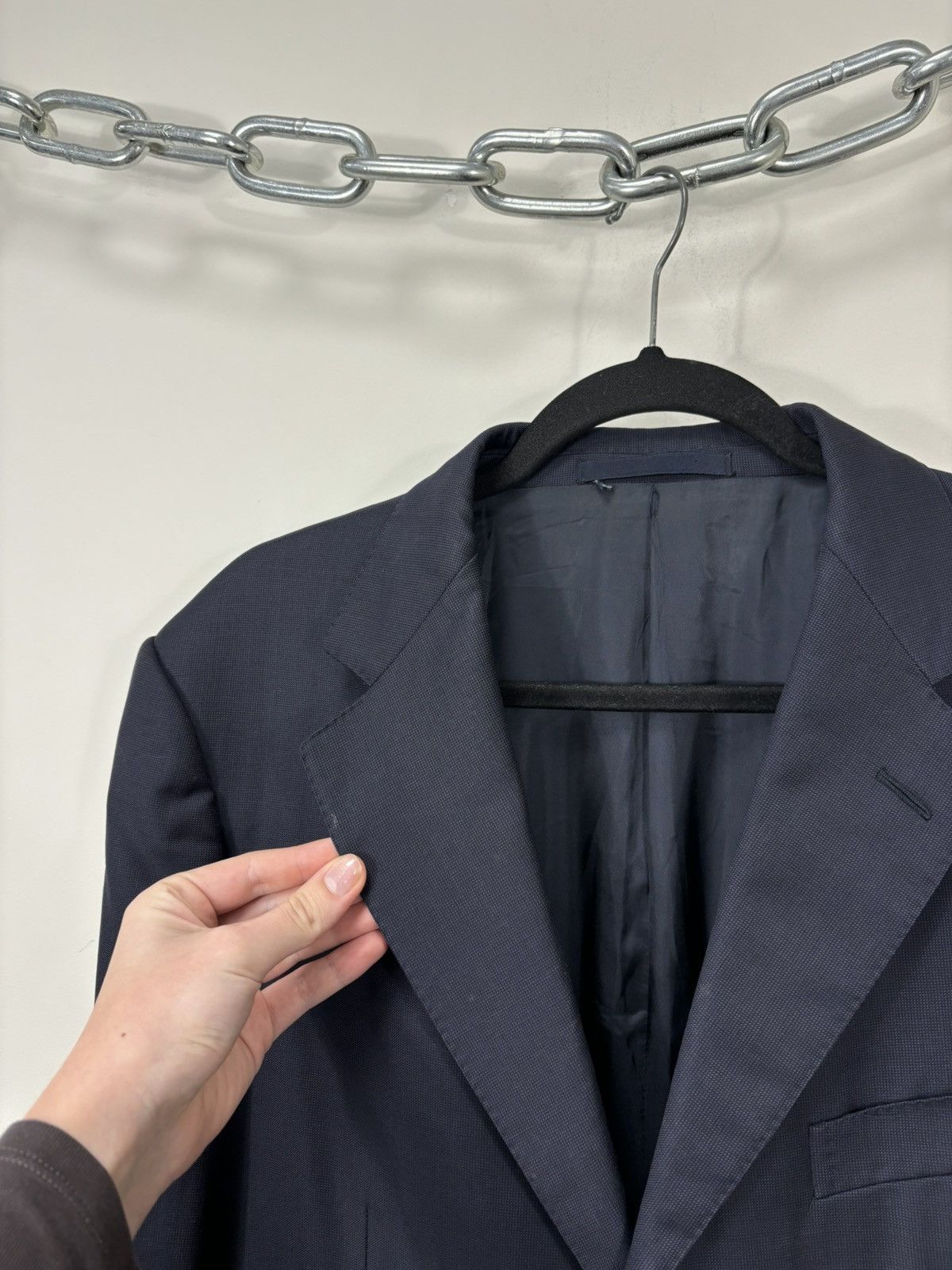 Ermenegildo Zegna Ermenegildo Zegna Men’s 3-Buttons Navy Wool Blazer Jacket Size 40R - 9 Thumbnail