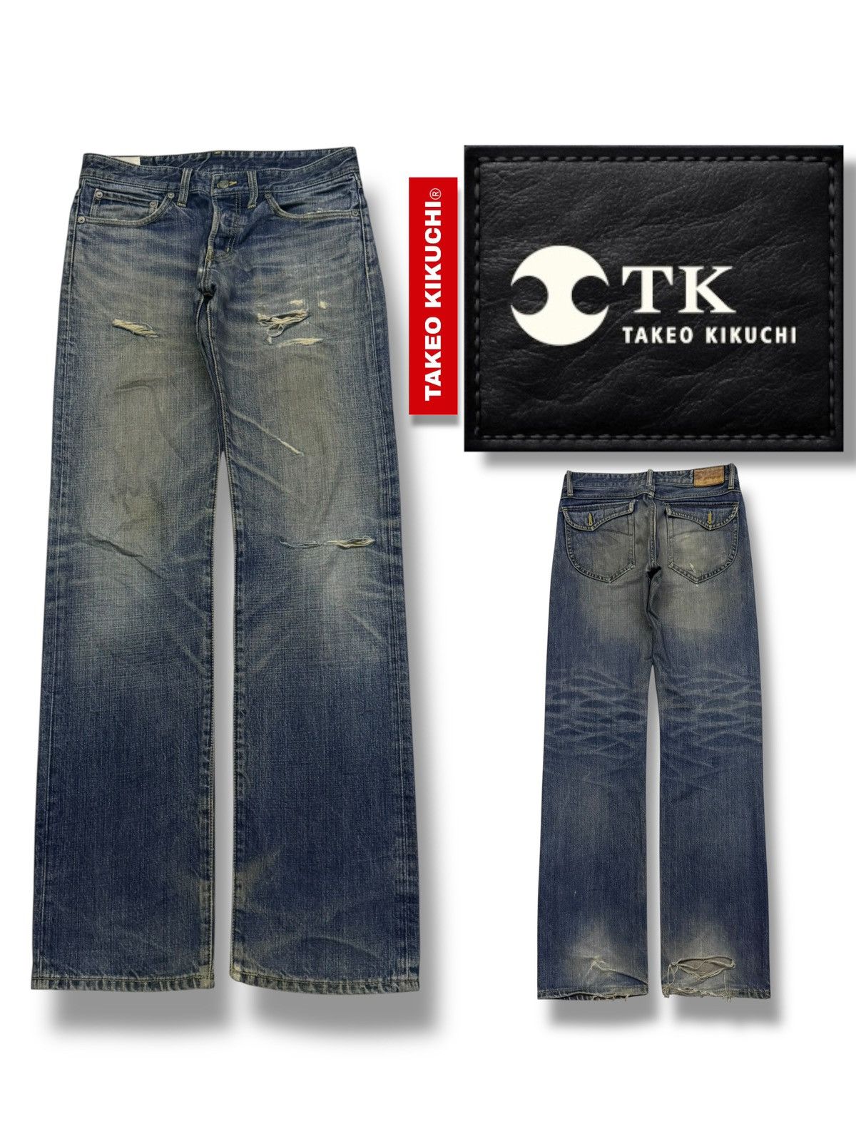 Takeo Kikuchi Vintage 00s Takeo Kikuchi Japanese designer Denim Jeans |W32 Size US 32 / EU 48 - 1 Thumbnail