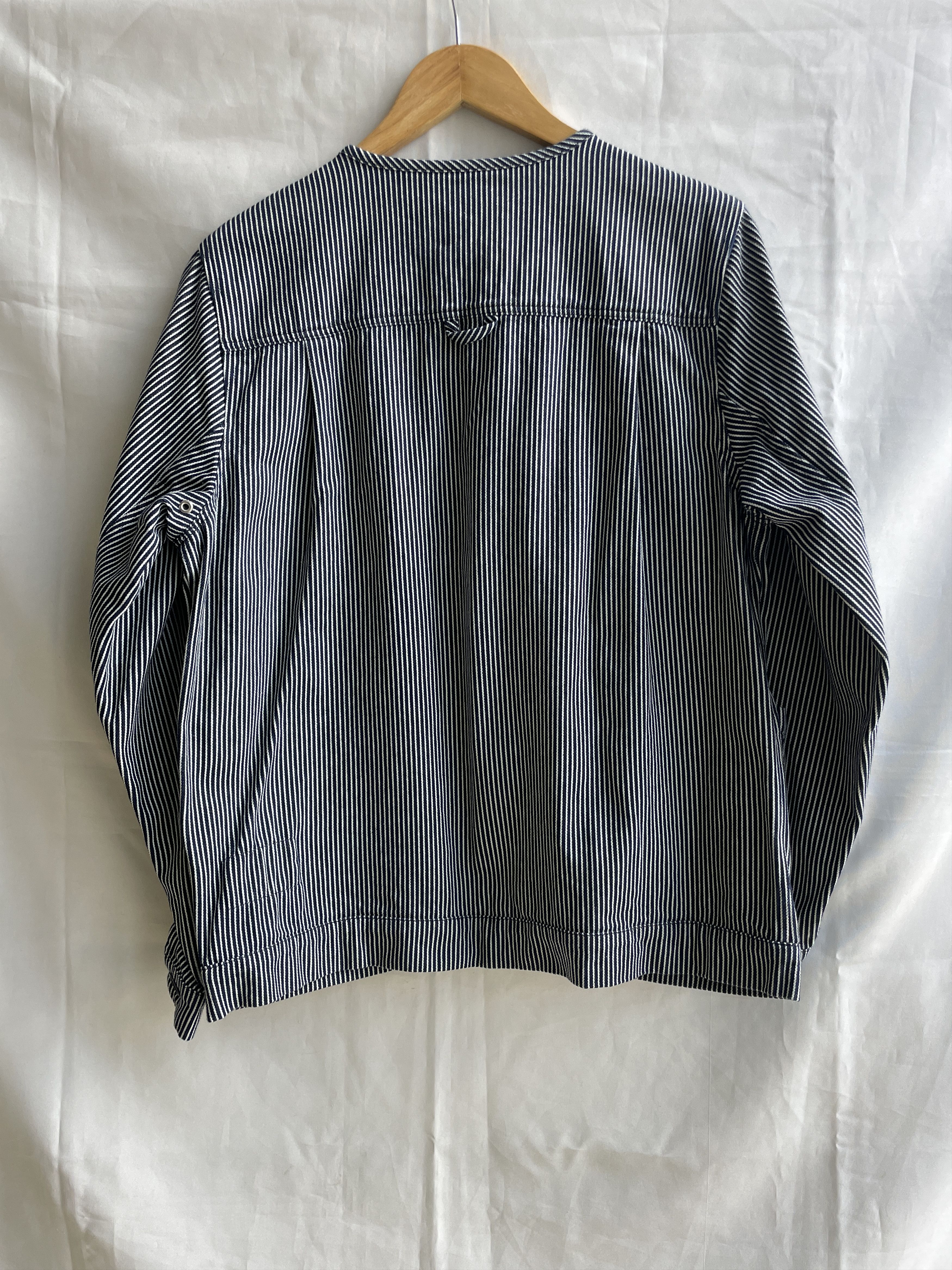 Other Finnieston Collarless Hickory Stripe Chore Work Jacket Size US M / EU 48-50 / 2 - 2 Thumbnail