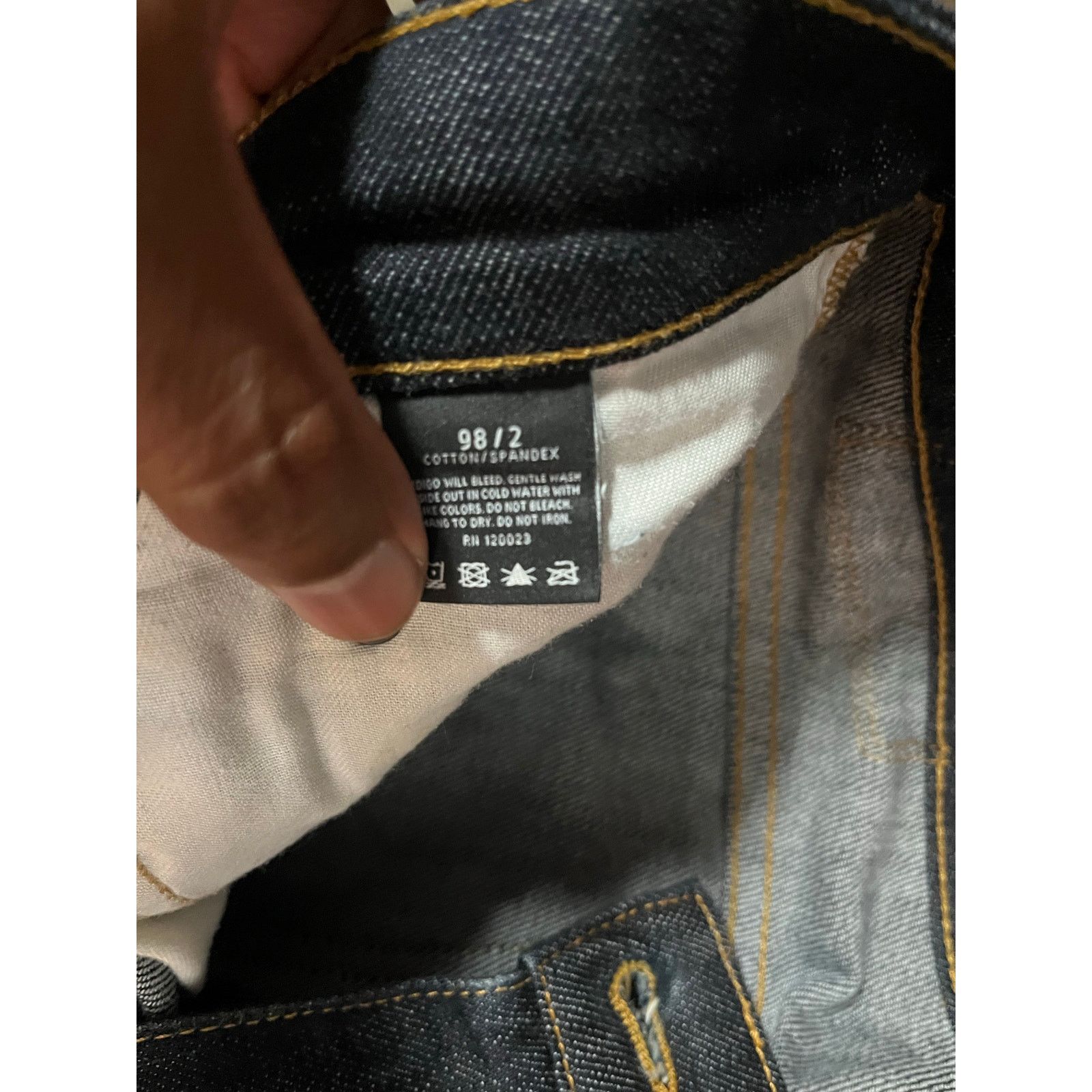 DSTLD DSTLD- Slim Dark Wash Resin Timber Stitch /30x32 Size US 30 / EU 46 - 7 Thumbnail