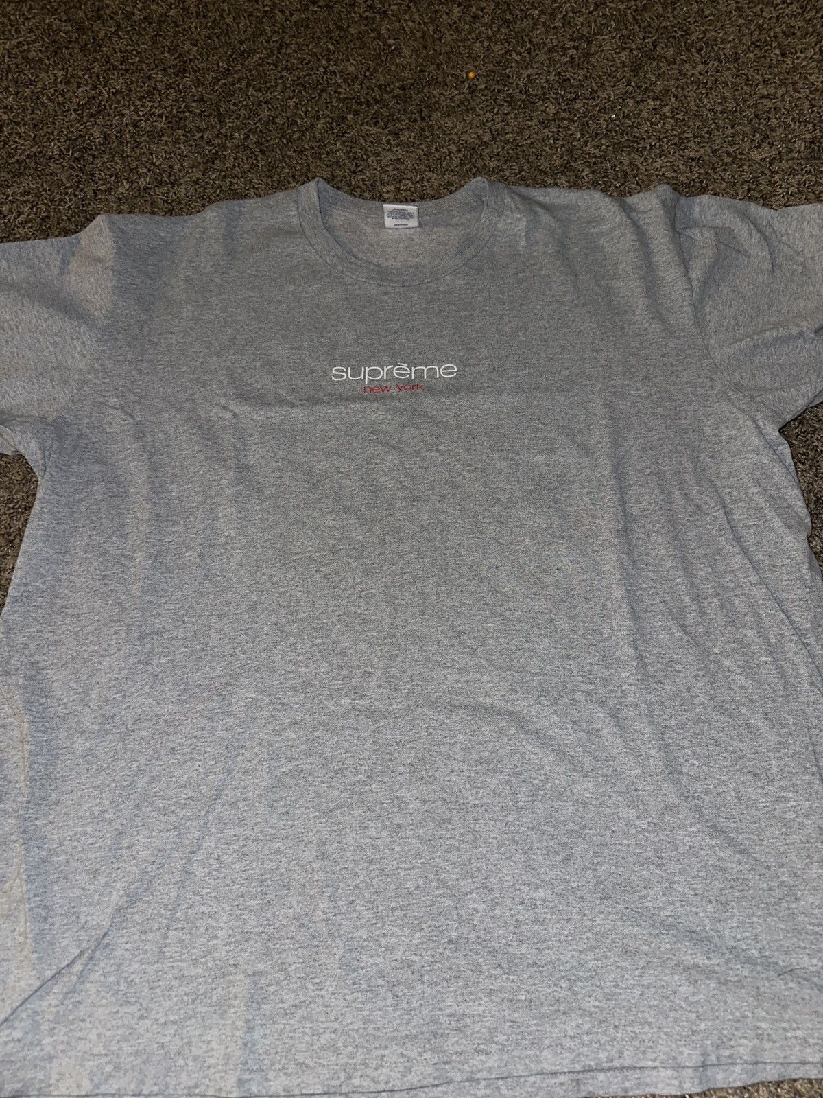 Supreme Grey supreme New York tee Size US XL / EU 56 / 4 - 1 Thumbnail