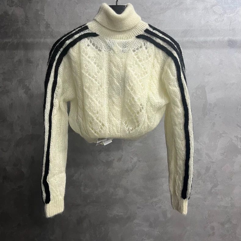 Gucci Gucci Adidas' latest ivory white horsehair knitted sweater Size US M / EU 48-50 / 2 - 5 Thumbnail