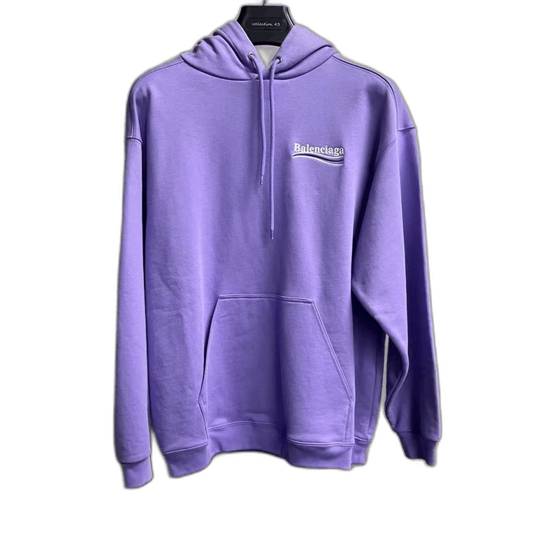 Balenciaga Balenciaga Purple Logo Embroidered Hoodie Size US XS / EU 42 / 0 - 1 Thumbnail
