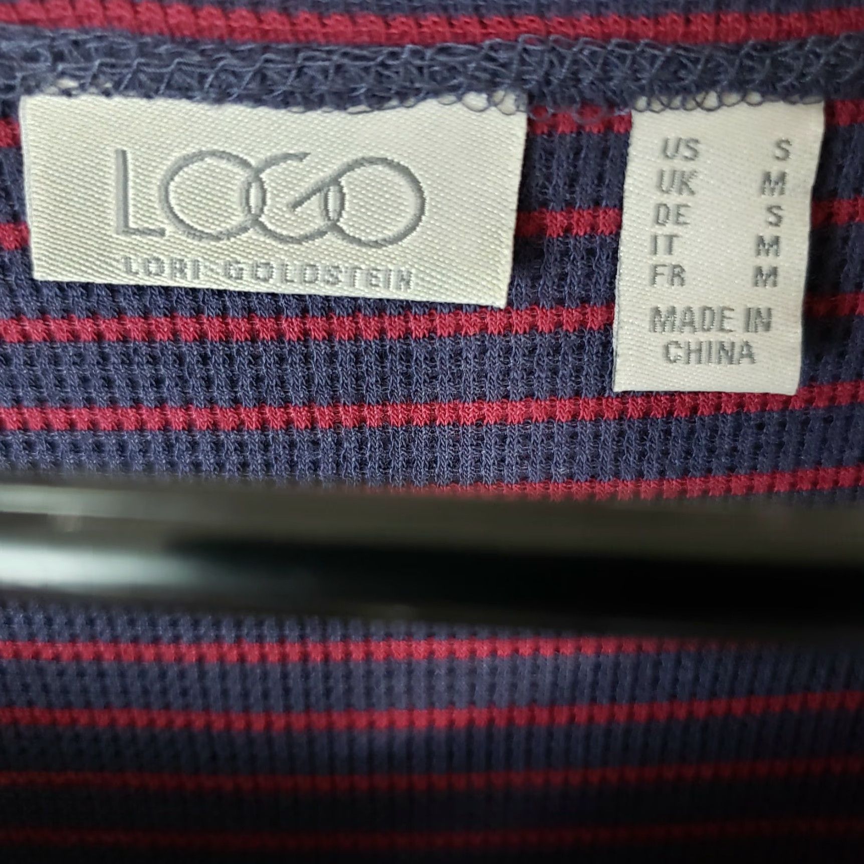 Vintage LOGO by Lori Goldstein Womens Tunic Tank Top Sz S Small Red Blue Striped Shirt Sleeveless Casual Coverage Womens Size S / US 4 / IT 40 - 5 Thumbnail
