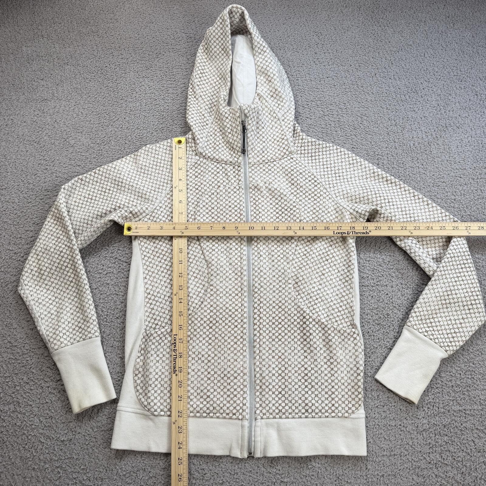Lululemon Lululemon Full Zip Hoodie Womens 8 Cream Athletic Jacket Size M / US 6-8 / IT 42-44 - 3 Thumbnail