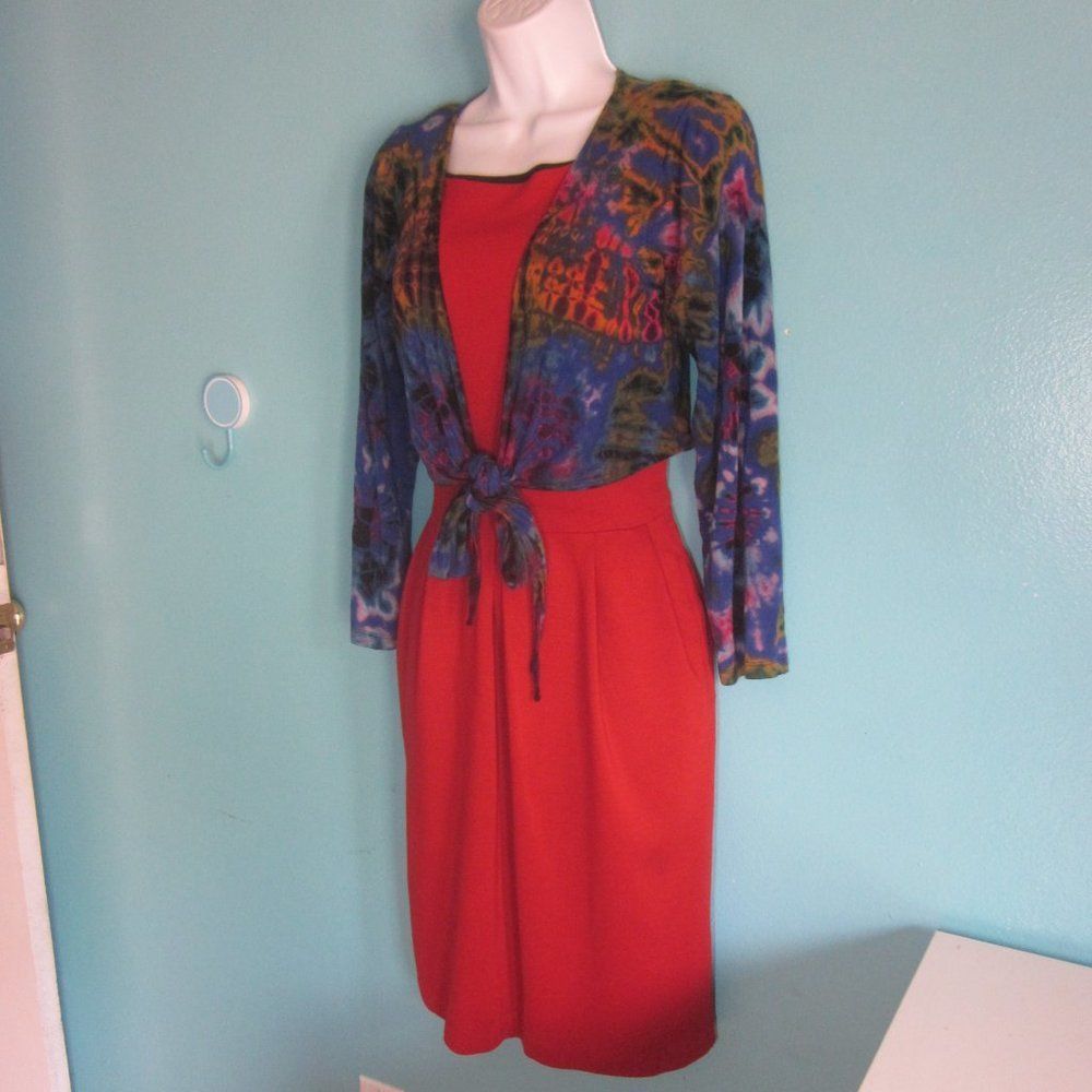 Eva Franco Eva Franco Red Dress Size 4 Size S / US 4 / IT 40 - 10 Thumbnail
