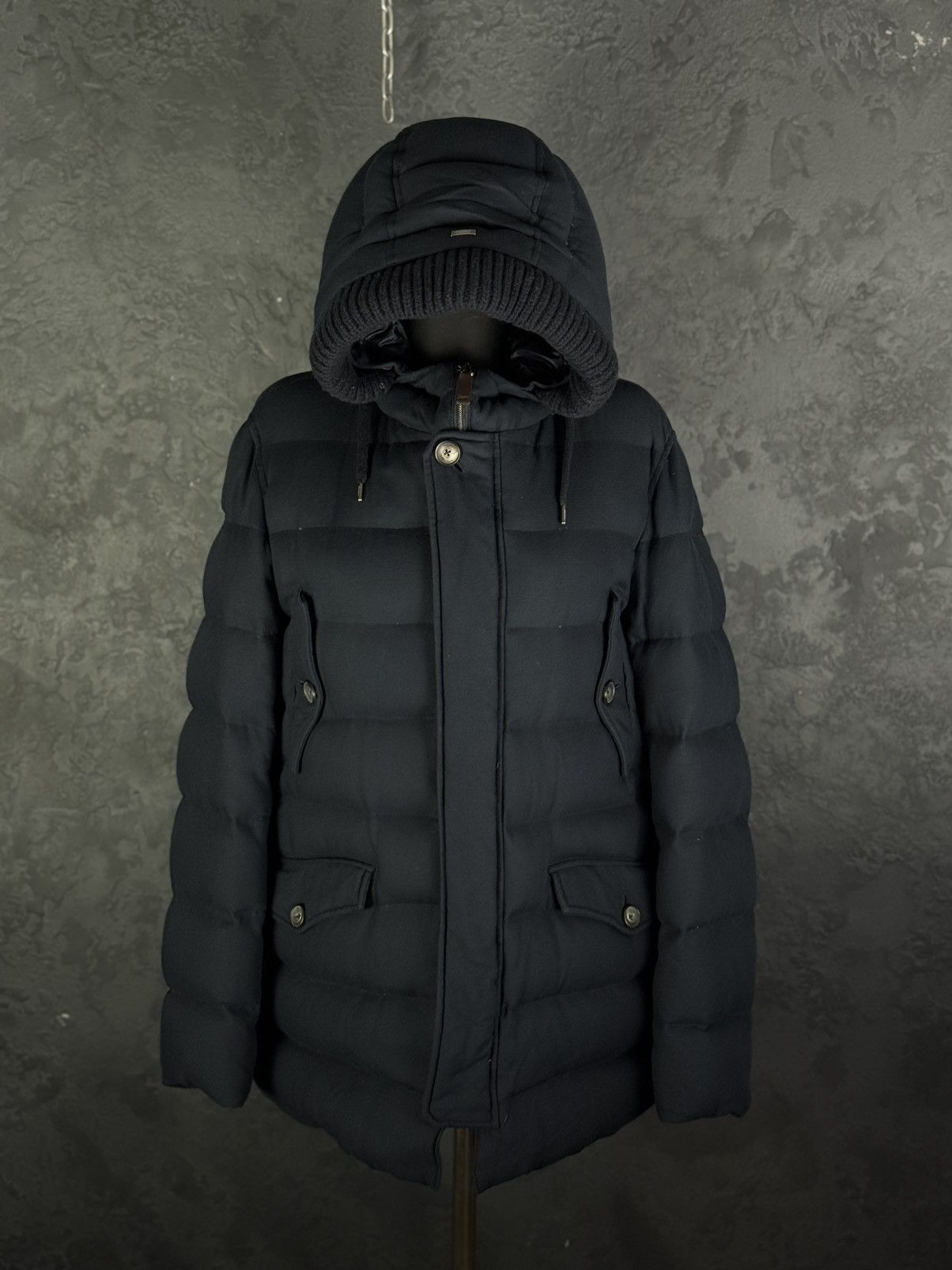Herno HERNO Norfolk Men's Down Jacket Navy Blue Size 50 Size US M / EU 48-50 / 2 - 6 Thumbnail