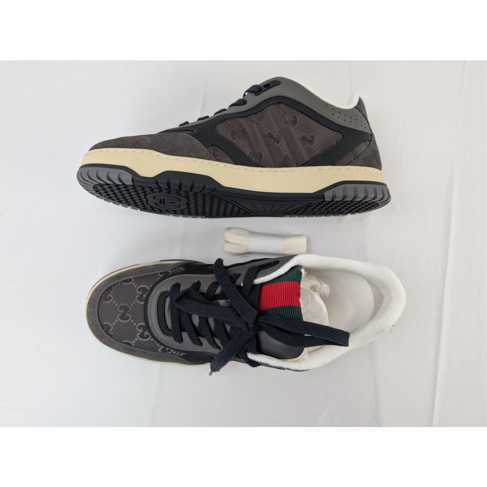 Gucci o1rshd1 GG nylon with suede and leather trims sneakers Size US 11.5 / EU 44-45 - 1 Thumbnail