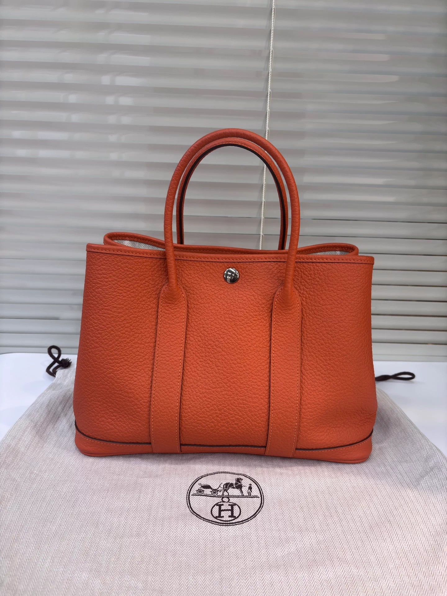 Hermes Hermes Garden Party 30 Orange 96 New Shoulder Bag Size ONE SIZE - 2 Thumbnail