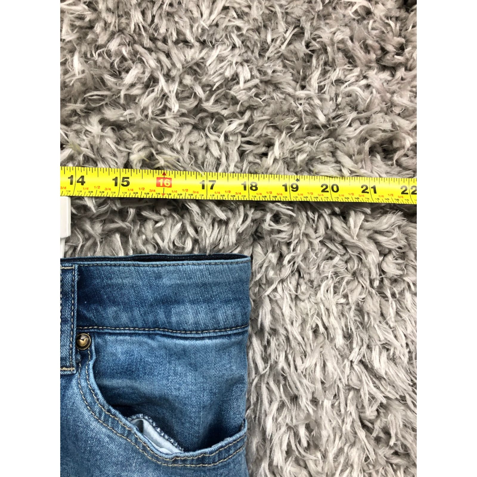 Vintage Woman Within Jeans 16W Plus Size Womens Rise Dark Wash Blue Denim Stretch Size 38" / US 16 / IT 52 - 4 Thumbnail