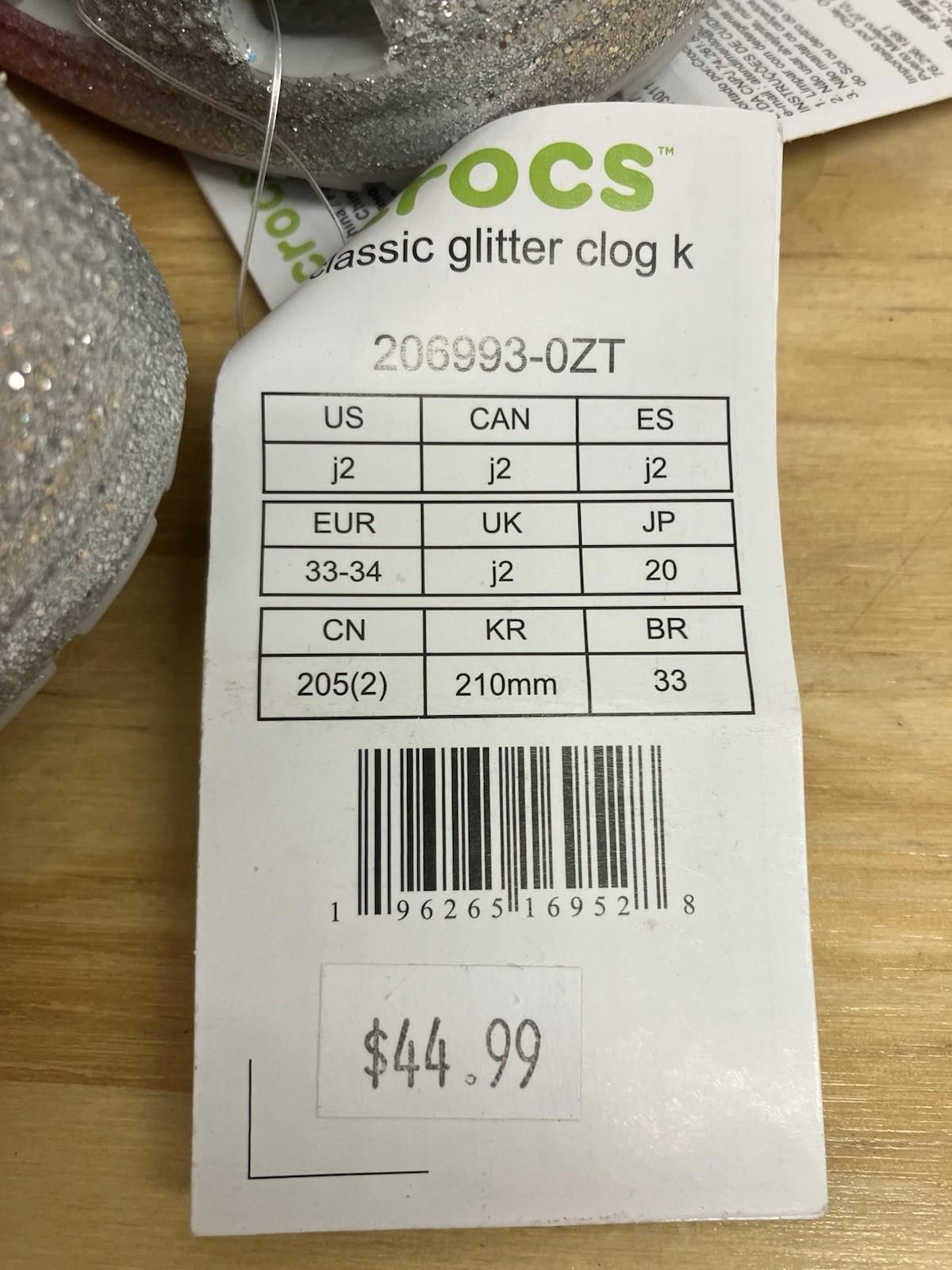 Crocs NWT Crocs Big Kids Classic Glitter Clogs Ombre Size J6 Size US 6 / IT 36 - 5 Thumbnail