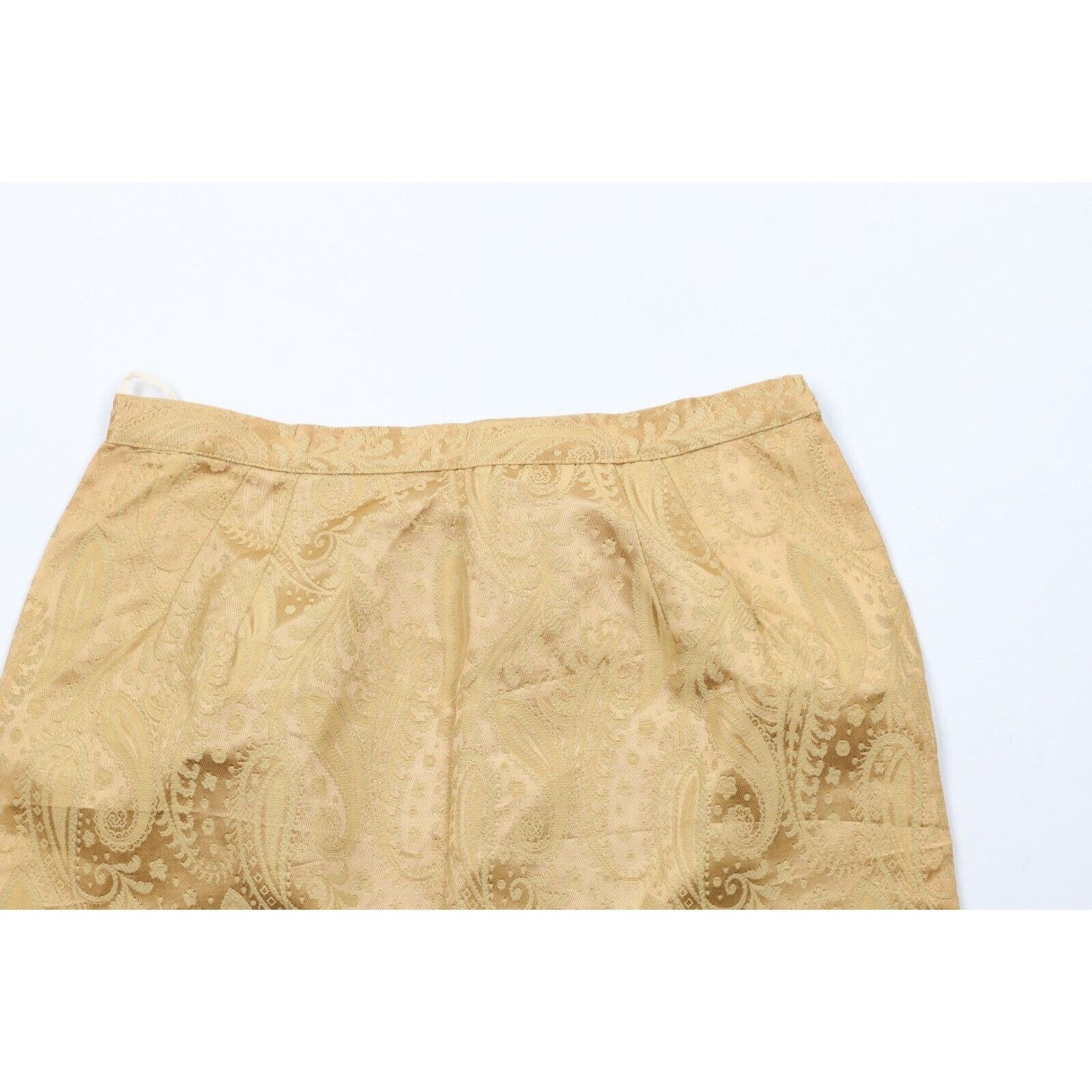 Vintage Vintage 50s 60s Rockabilly Silk Paisley Jacquard Skirt Size 24" / US 00 / IT 34 - 2 Thumbnail