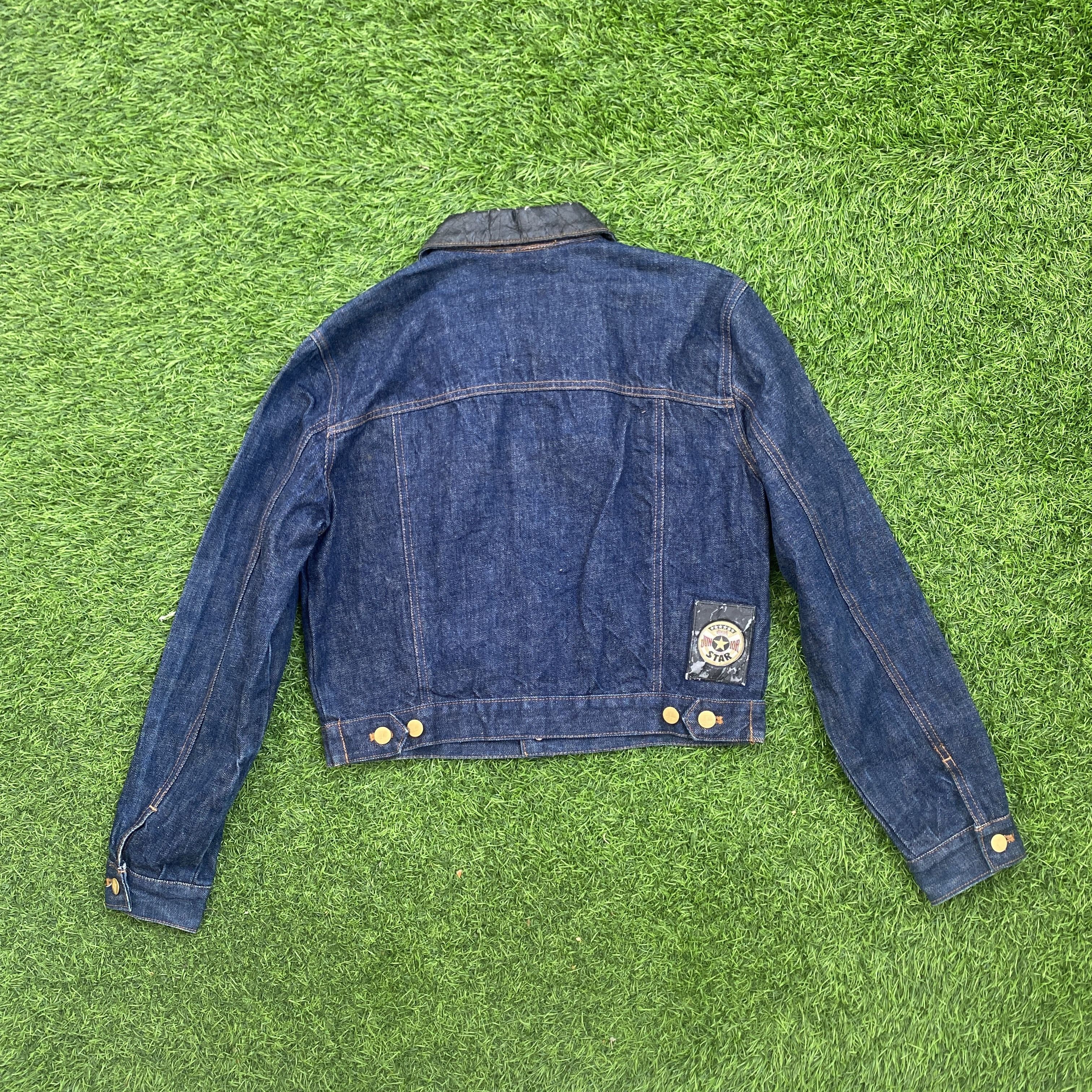 Jean Paul Gaultier Vintage Junior Gaultier Denim Jacket Leather Neck Size S / US 4 / IT 40 - 5 Thumbnail