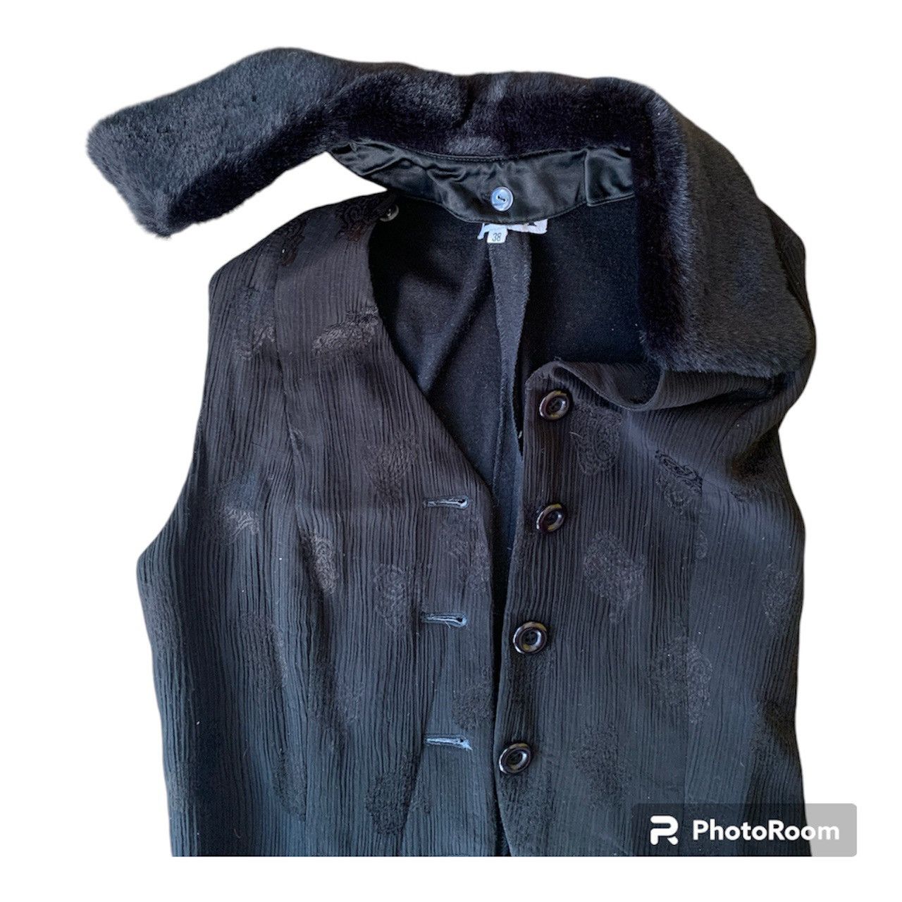 Vintage Vintage 90s Silk Fur Lined Button-Up Vest Size M / US 6-8 / IT 42-44 - 17 Thumbnail