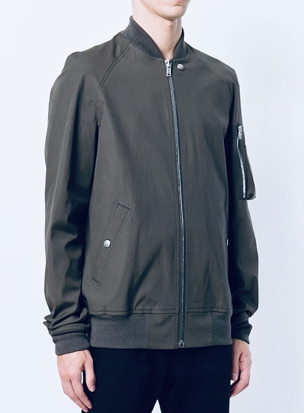 Rick Owens RICK OWENS SS18 DIRT RAGLAN FLIGHT BOMBER JACKET GRAY EU54 Size US L / EU 52-54 / 3 - 3 Thumbnail