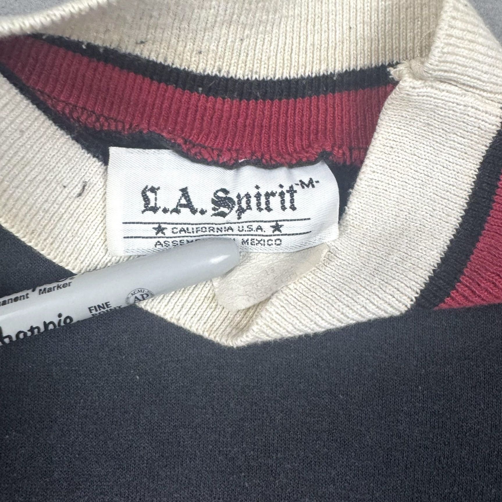 ESPIRIT VINTAGE L.A. Spirit Sweater Mens M Black White True Freedom 90s B29 Superfortress Graphic Print运输? Size US M / EU 48-50 / 2 - 6 Thumbnail