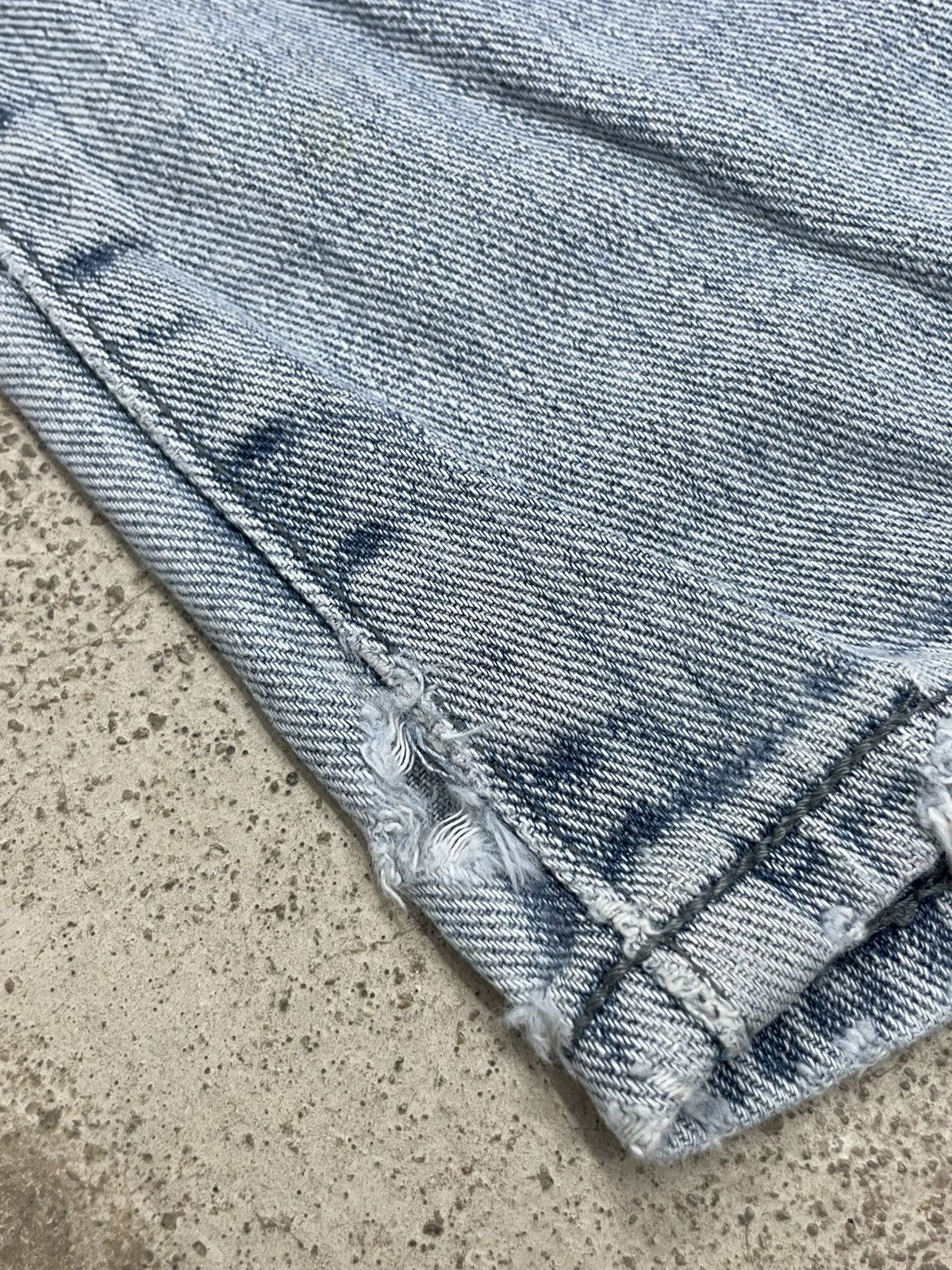 Edwin Low Rize Light Wash Soft Denim Distressed