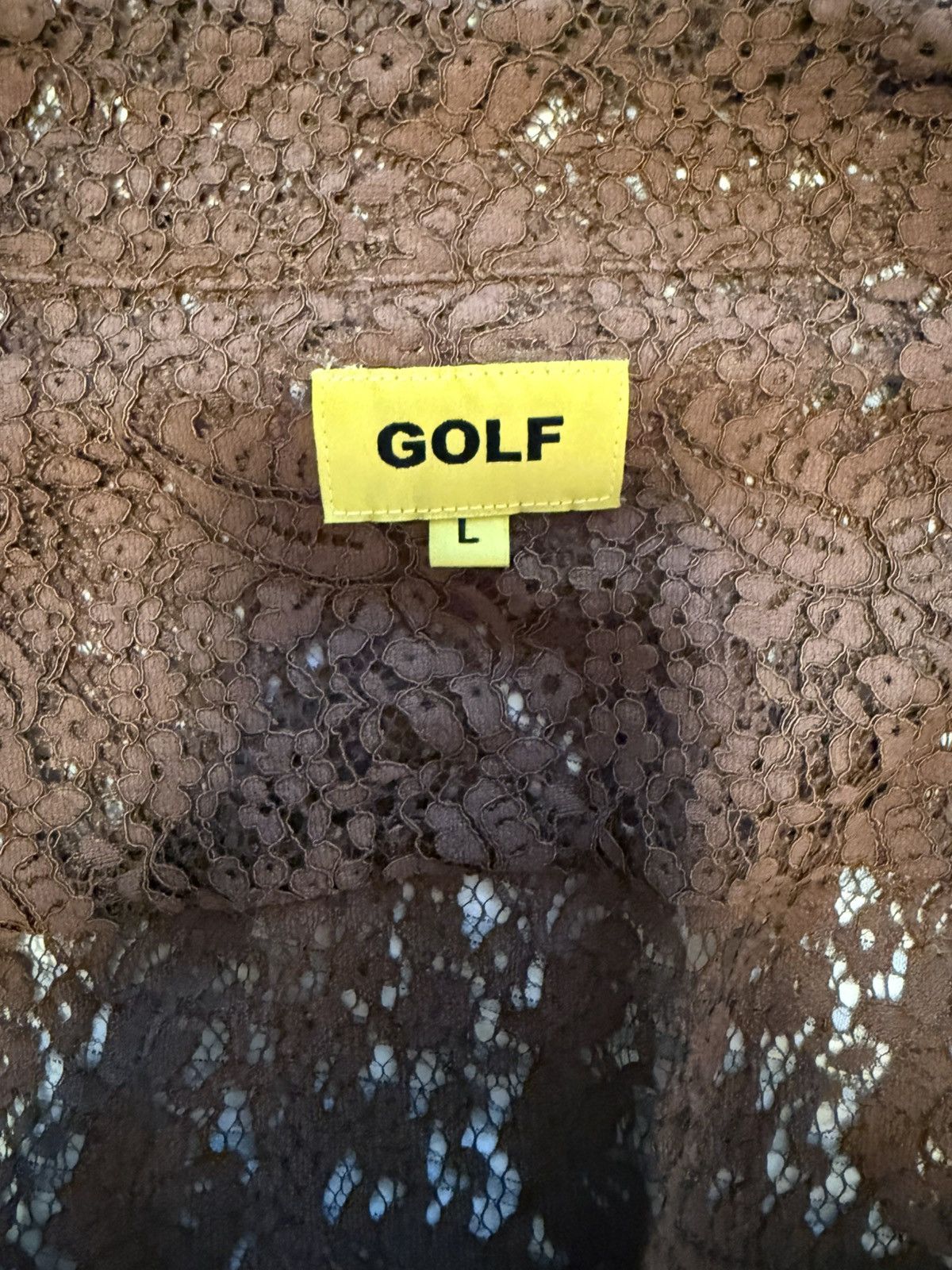 Golf Wang Golf Wang Brown Lace Paisley Button-Up Size US L / EU 52-54 / 3 - 3 Thumbnail