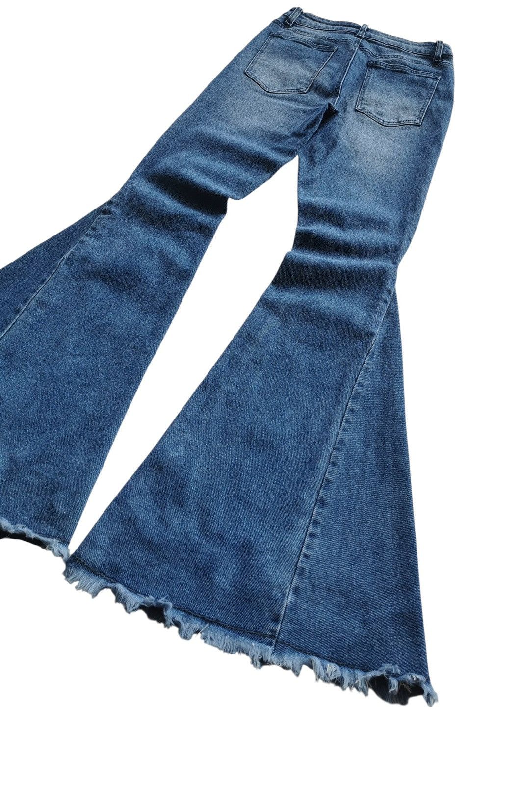 Tornado Mart Avantgarde Saints Hearts Flared Distressed Jeans Size 26" / US 2 / IT 38 - 5 Thumbnail