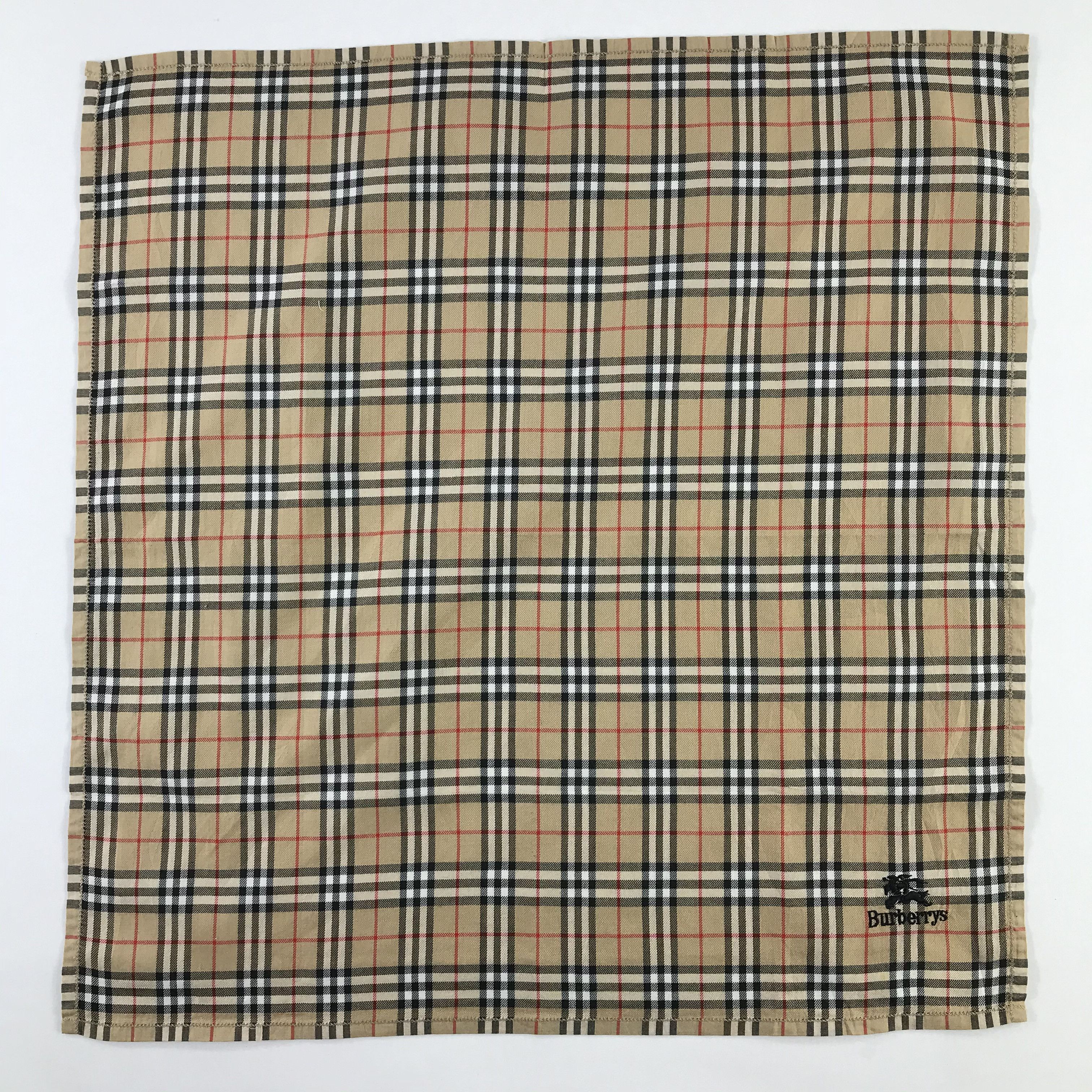 Burberry × Vintage Burberry Bandana / Handkerchief / Neckerchief - S959 Size ONE SIZE - 1 Thumbnail