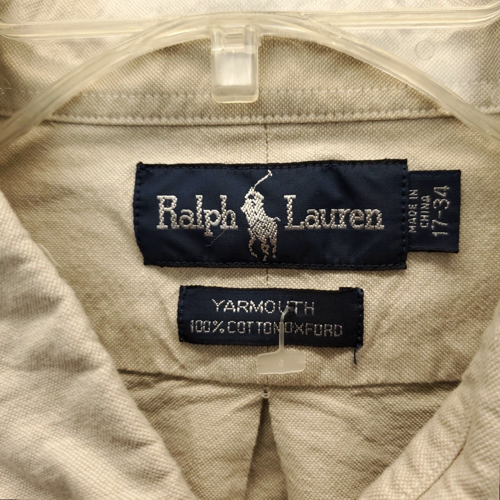 Ralph Lauren Ralph Lauren Dress Shirt Mens 17 Brown Oxford Long Sleeve Collared Button Down Shirt Mens Size 17 Brown Oxford Long Sleeve Collared Button Down Size 46R - 6 Thumbnail