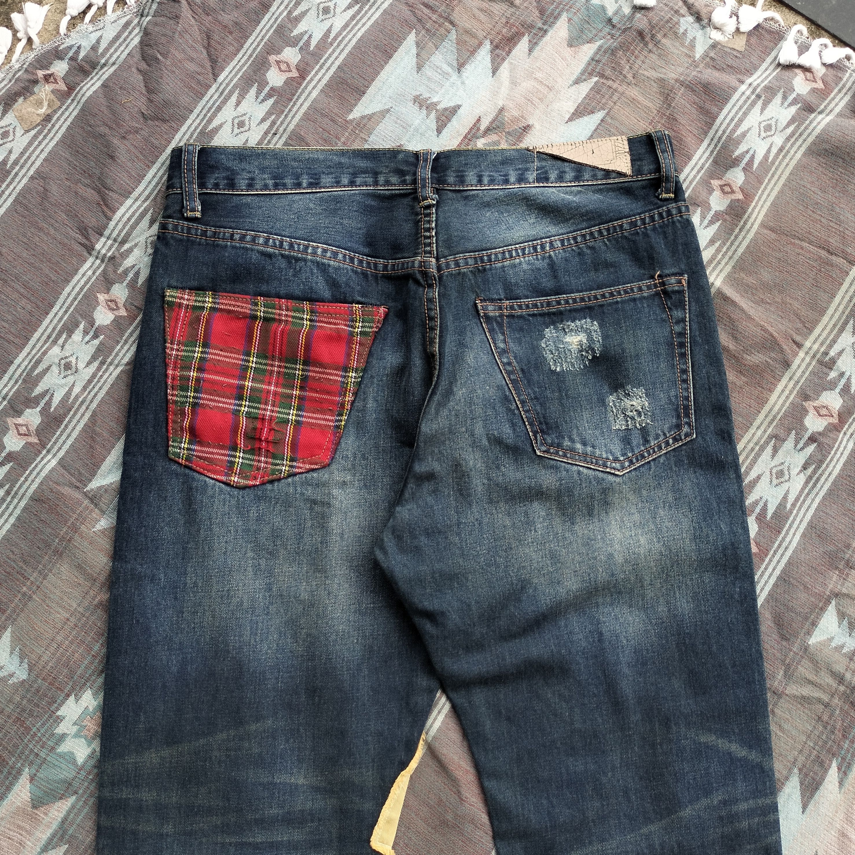 izzue Izzue patchwork premium denim japan Size US 33 - 14 Thumbnail