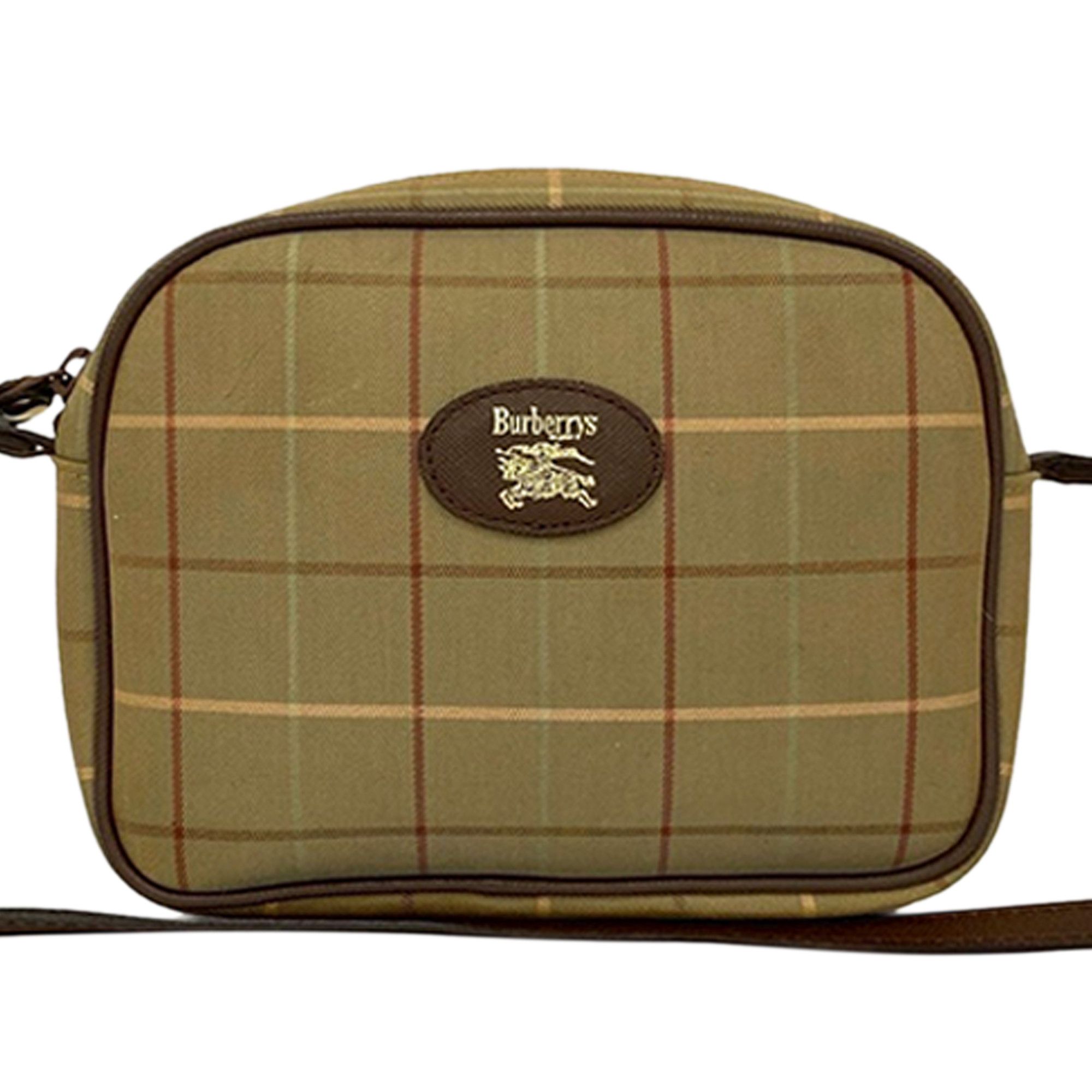 Burberry Burberry Vintage Check Canvas Crossbody Size ONE SIZE - 1 Thumbnail