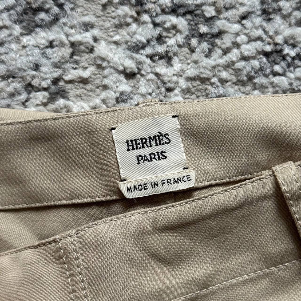 Hermes Hermes Vintage Mid Length Beige Cotton Skirt 40 Size 28" / US 6 / IT 42 - 15 Thumbnail