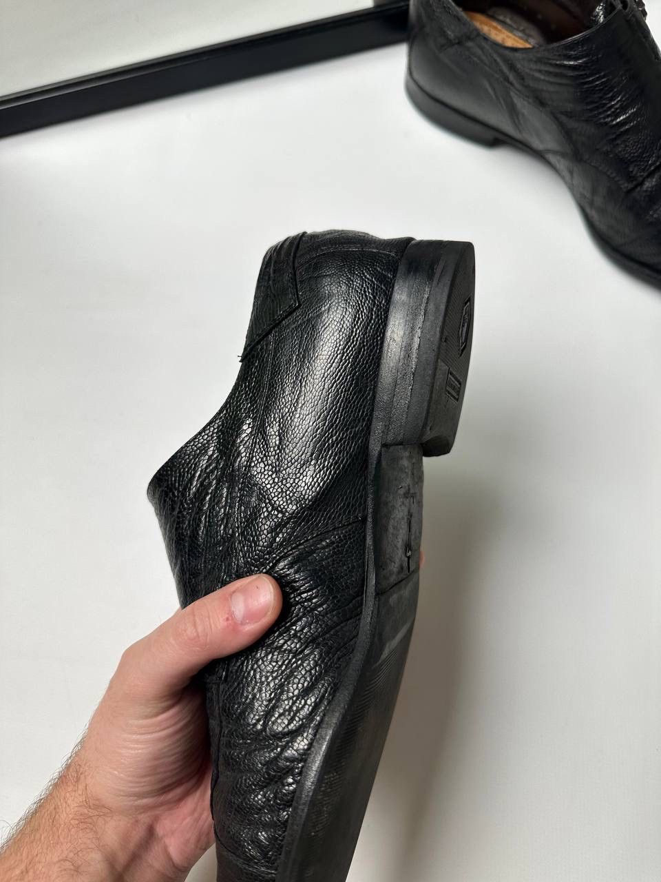 Paciotti Cesare Paciotti Black Embossed Reptile Texture Vintage Shoes Size US 9 / EU 42 - 6 Thumbnail