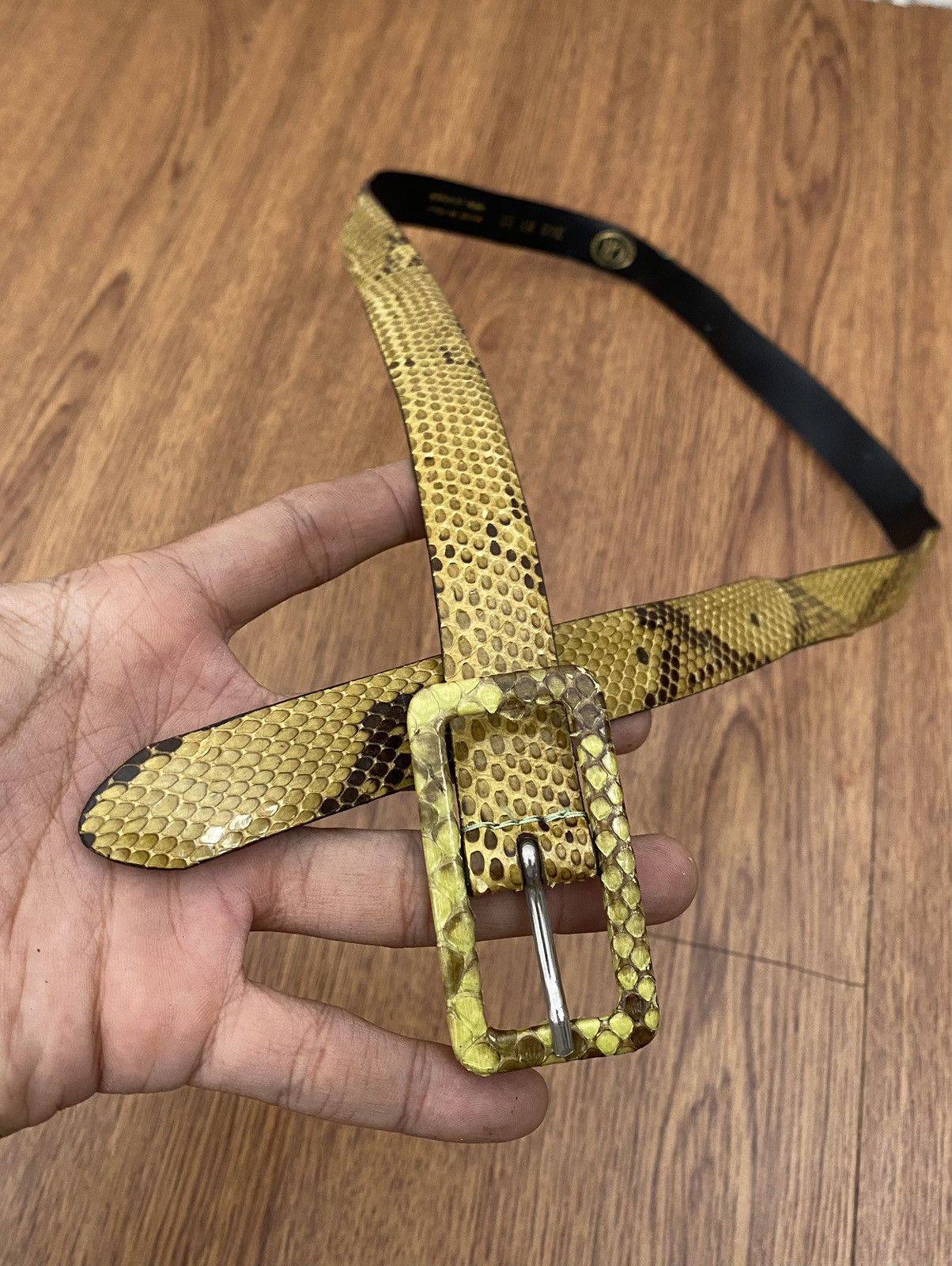 If Six Was Nine 100% Leather Snakeskin belt Size ONE SIZE - 2 Thumbnail