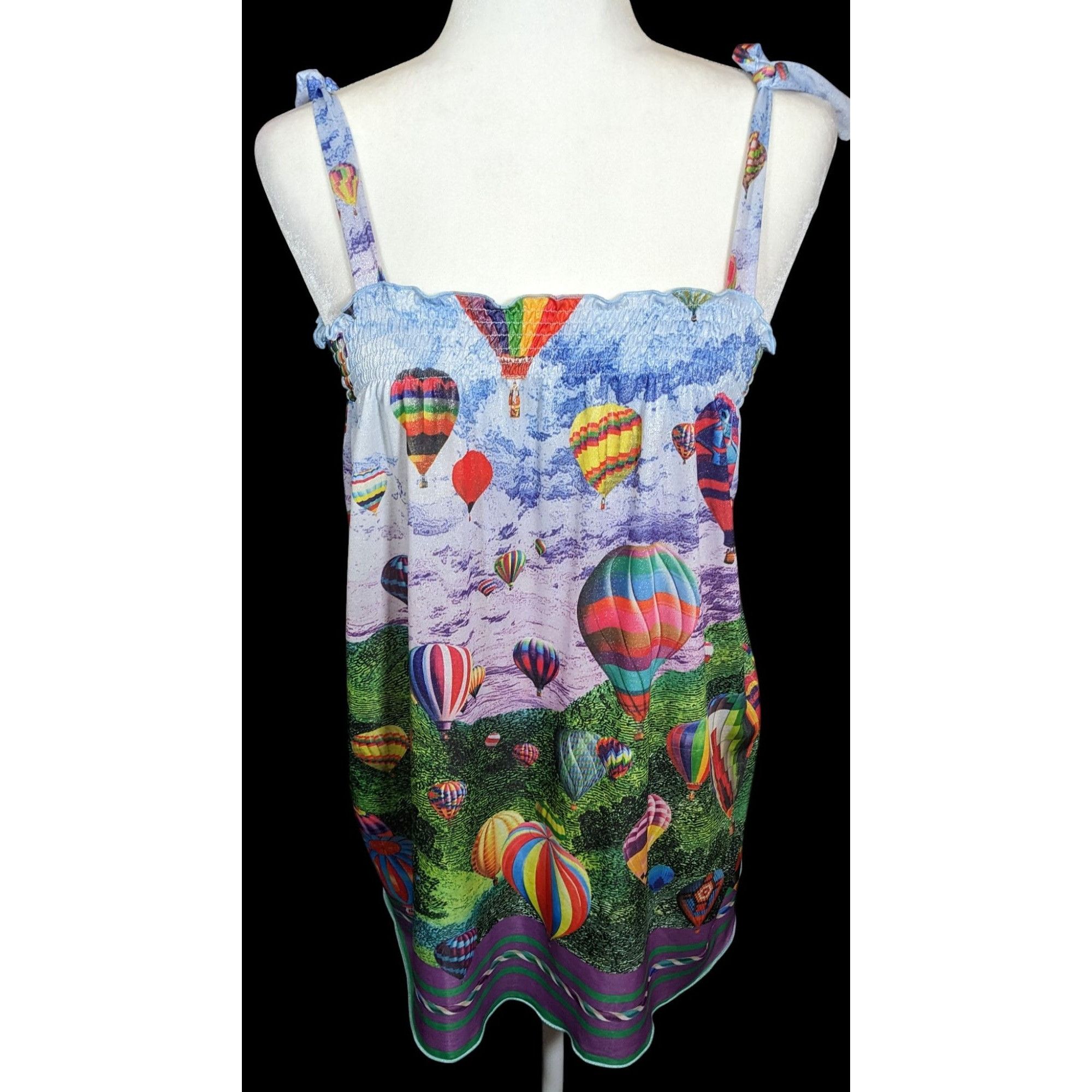 Other Pin-Up Stars Hot Air Balloon Top With Light Shimmer Fabric Size M / US 6-8 / IT 42-44 - 1 Thumbnail