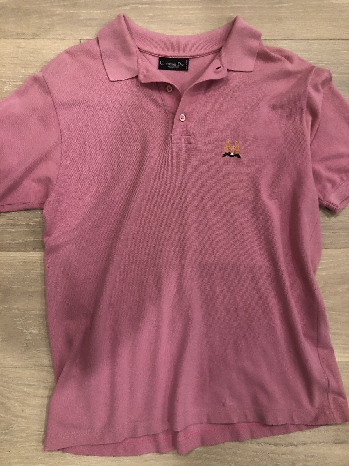 Christian Dior Monsieur × Designer × Dior Christian Dior Pink Vintage Polo shirt Rare Size US M / EU 48-50 / 2 - 2 Thumbnail