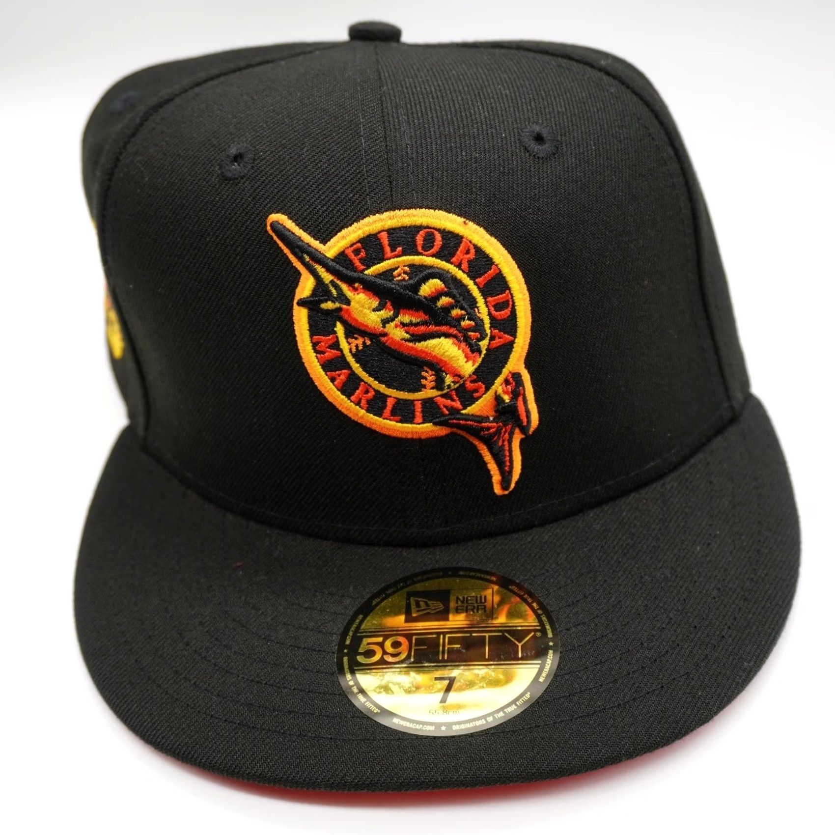 New Era New Era Florida Marlins Hat 59FIFTY Mens 7 Black 2003 World Series Patch 305 Size ONE SIZE - 3 Thumbnail