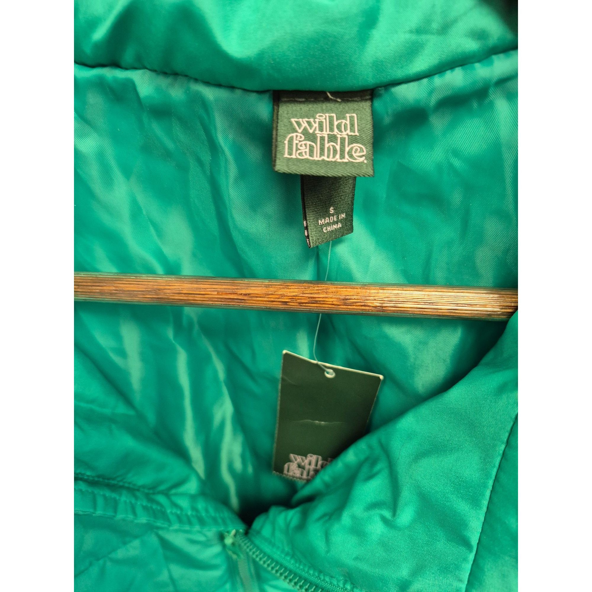 Other Wild Fable Womens Cropped Puffer Jacket Teal Size S Polyeste Size S / US 4 / IT 40 - 4 Thumbnail