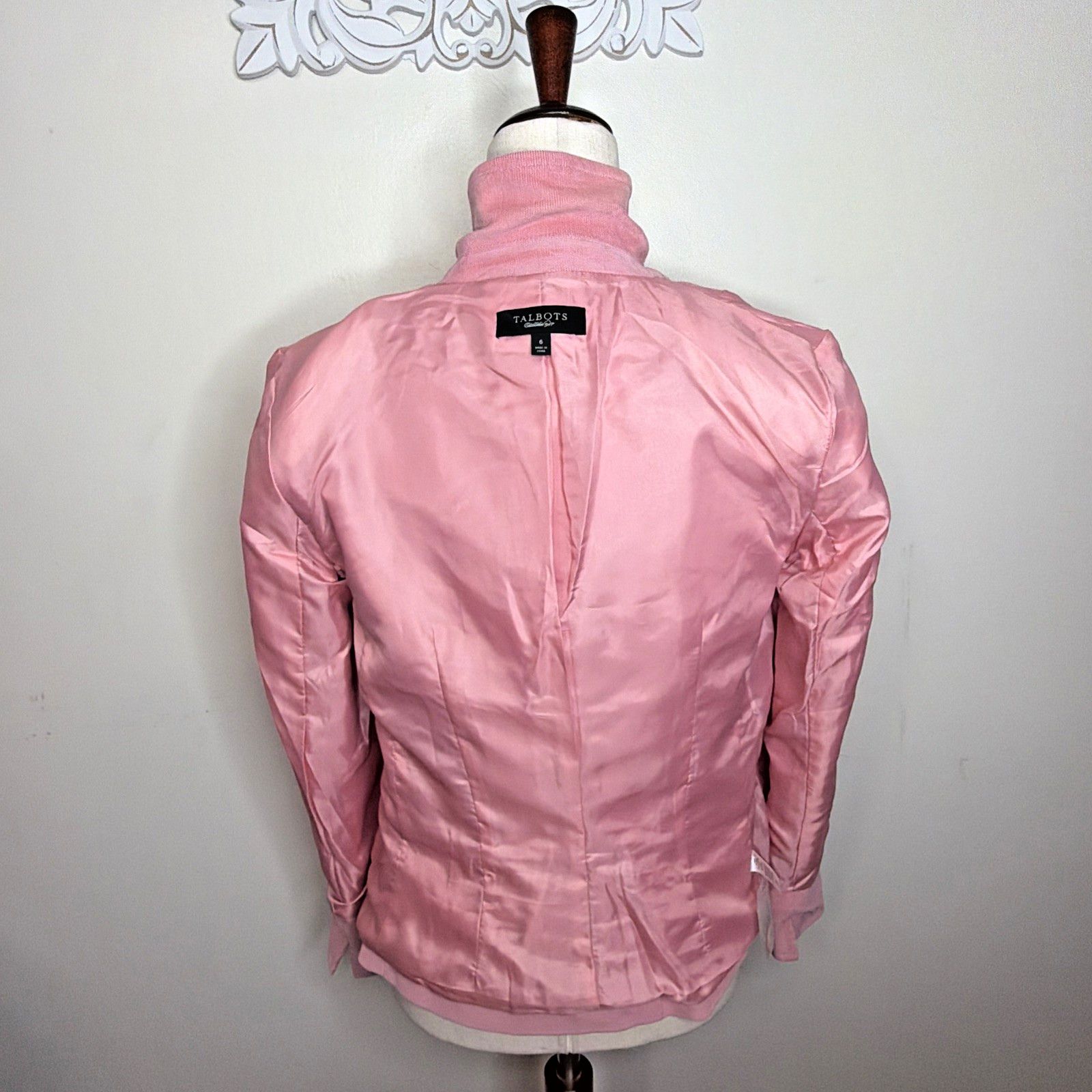 Talbots Talbots Women's 6 Corduroy Jacket Lined Stretch Spring PINK Size M / US 6-8 / IT 42-44 - 9 Thumbnail